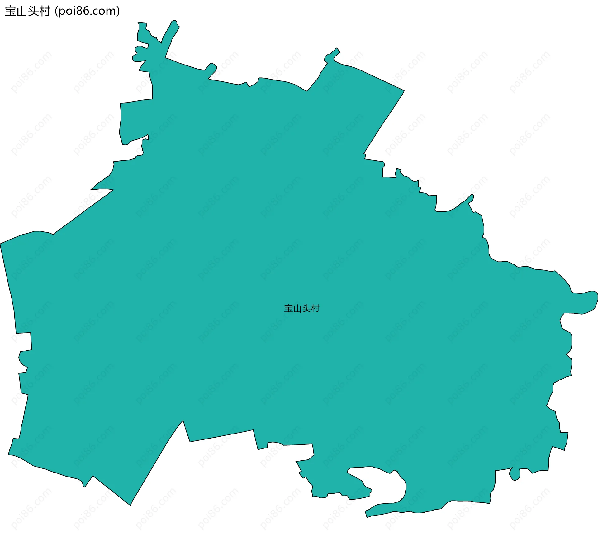 宝山头村边界地图
