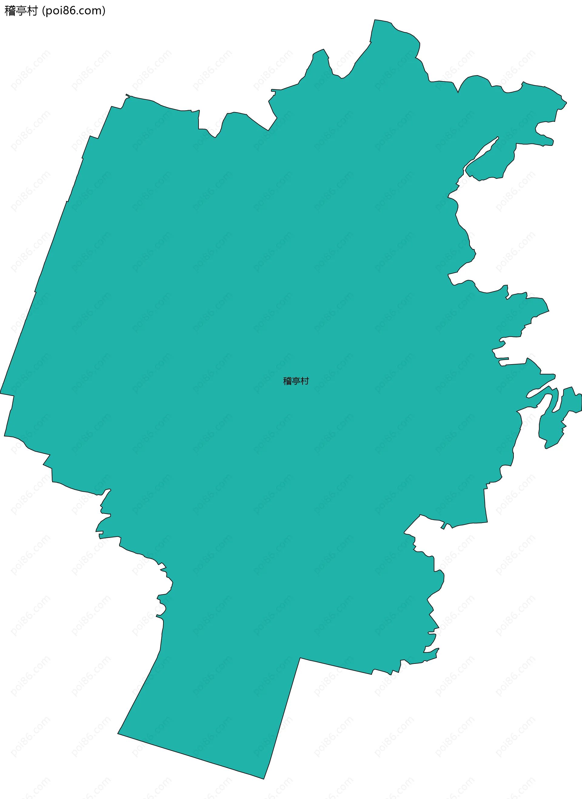 稽亭村边界地图