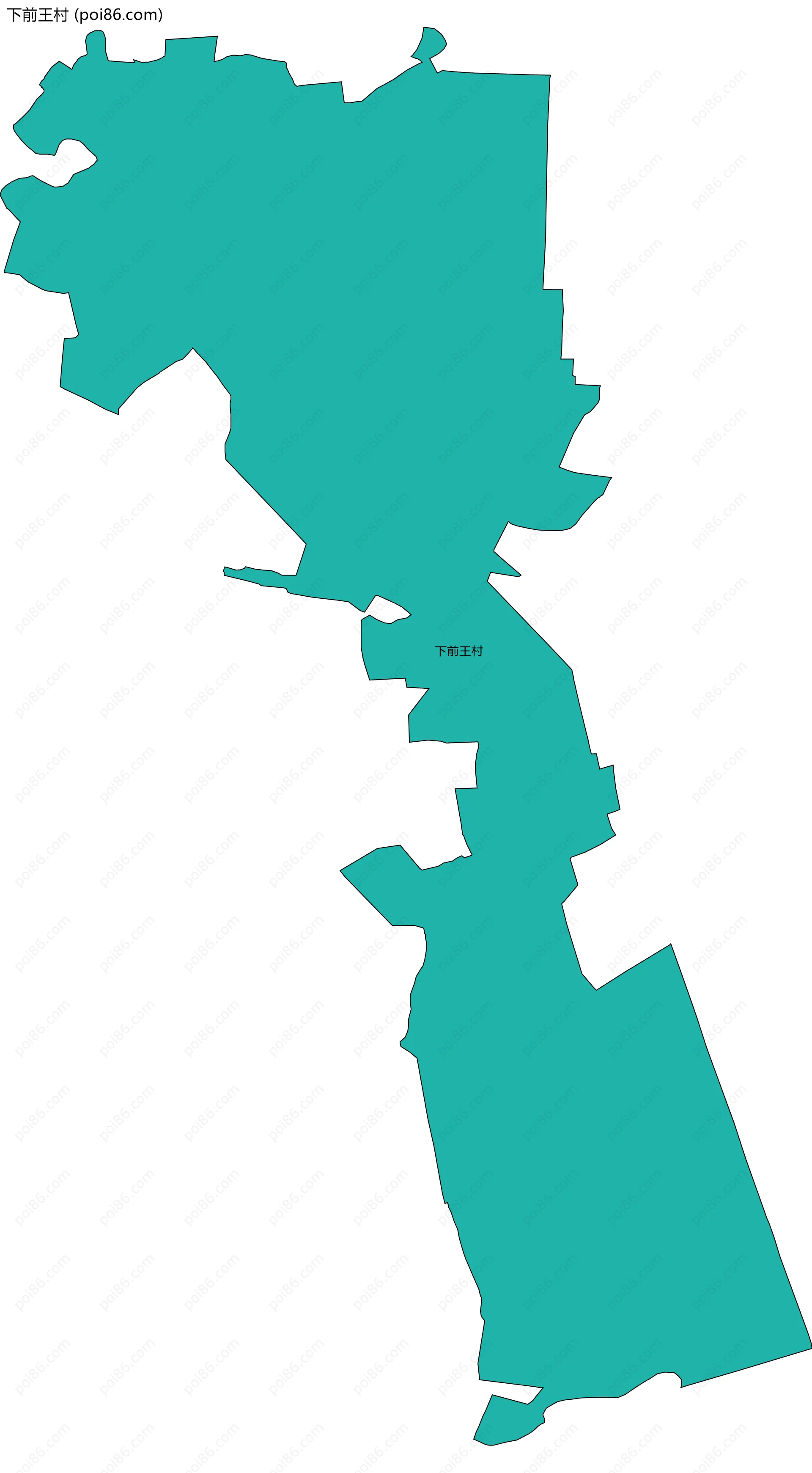 下前王村边界地图