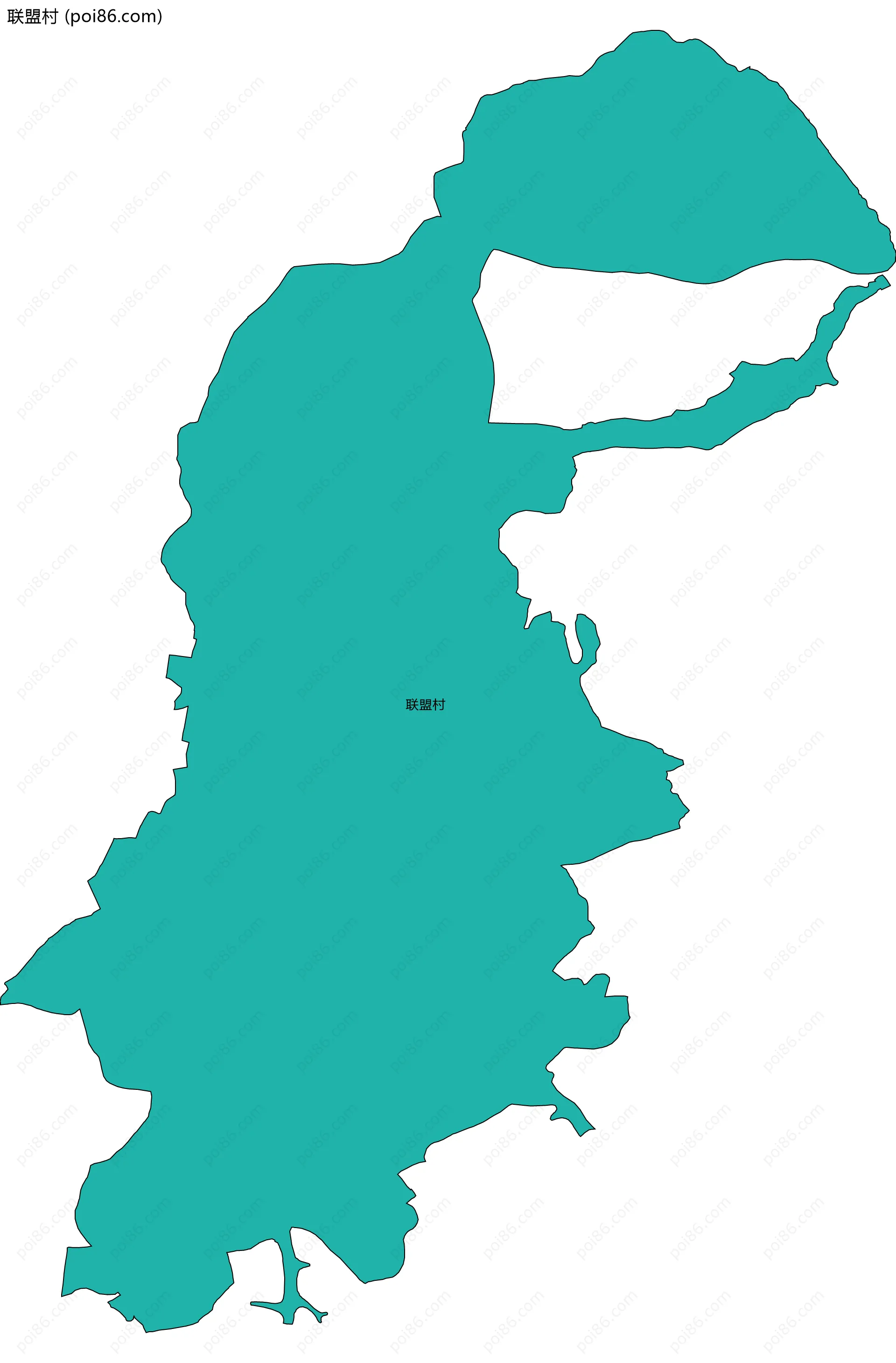 联盟村边界地图