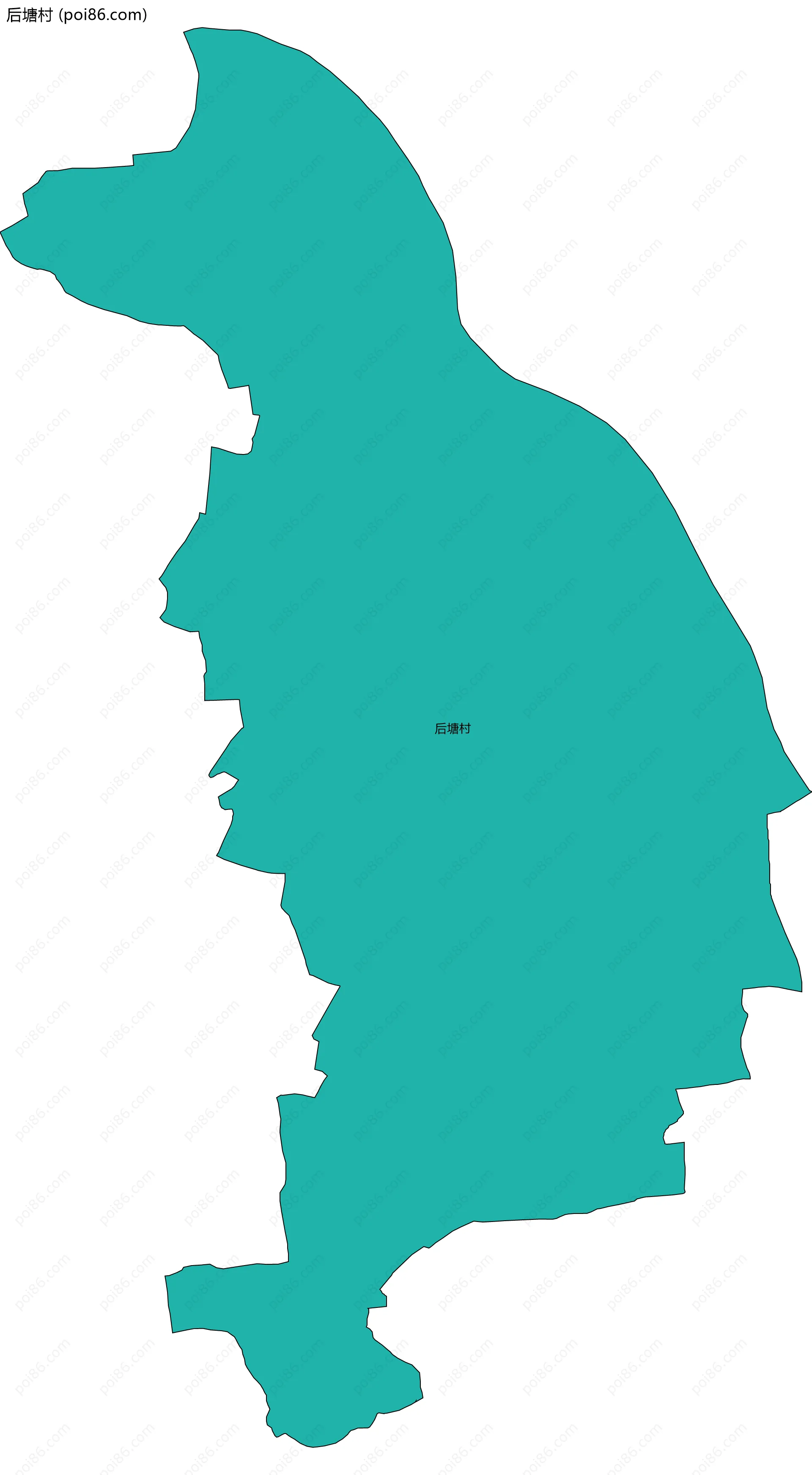 后塘村边界地图