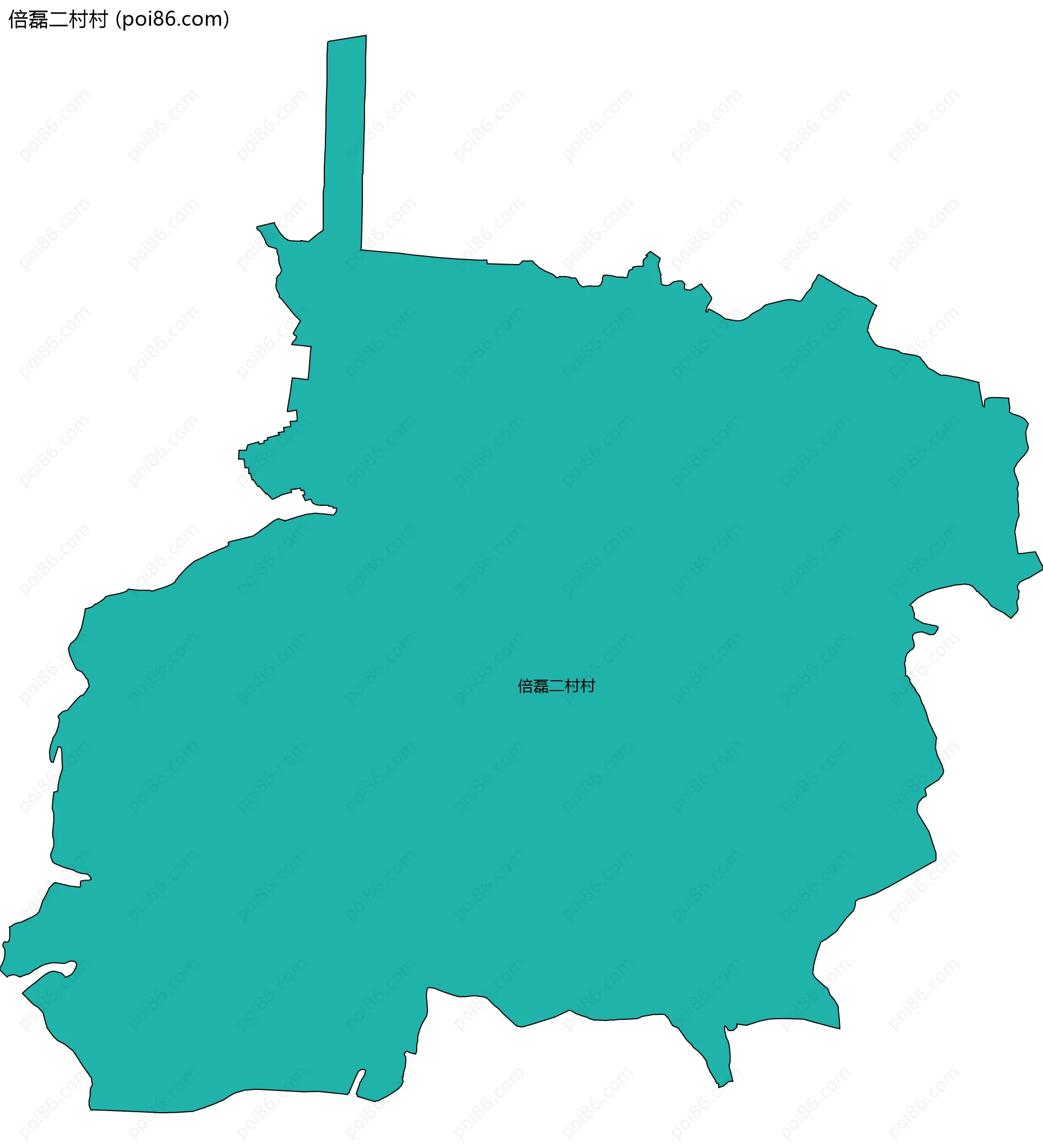 倍磊二村村边界地图