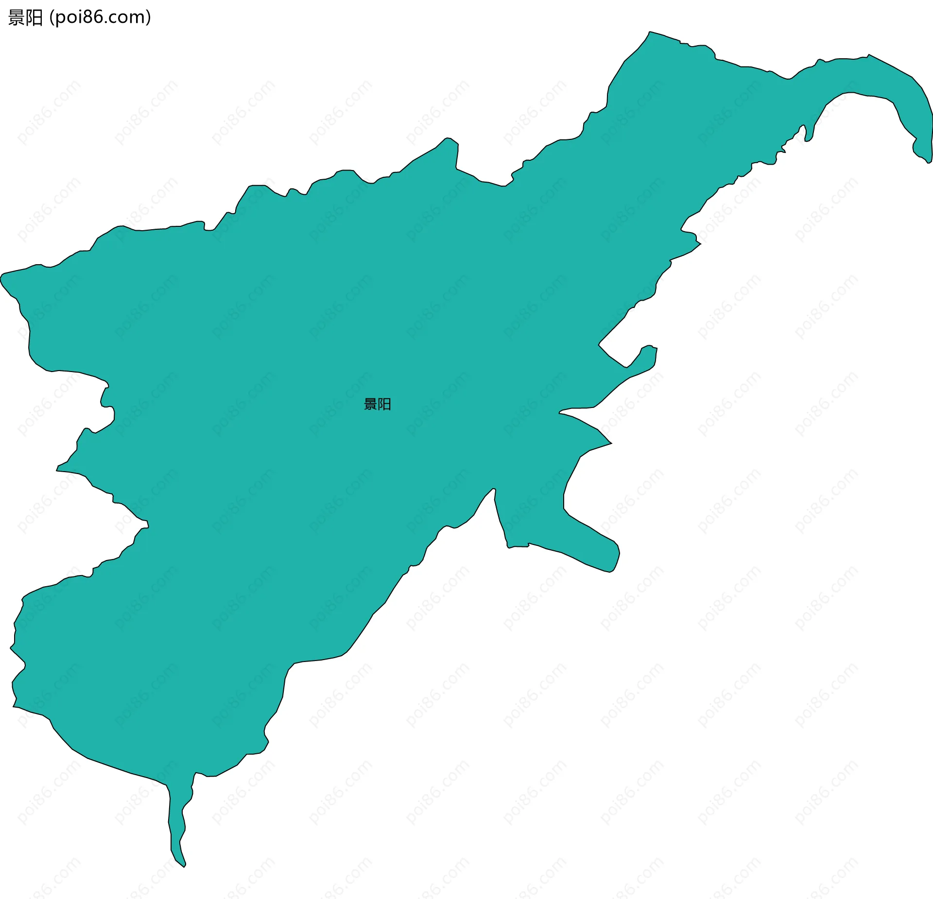 景阳边界地图