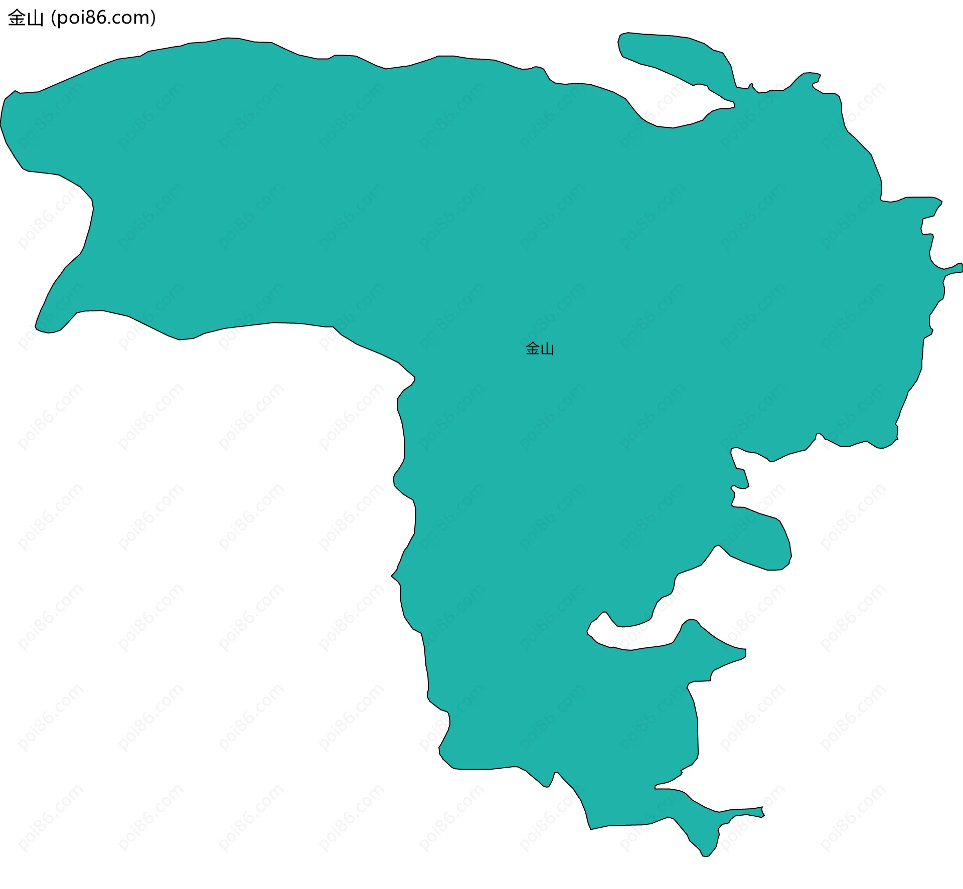 金山边界地图