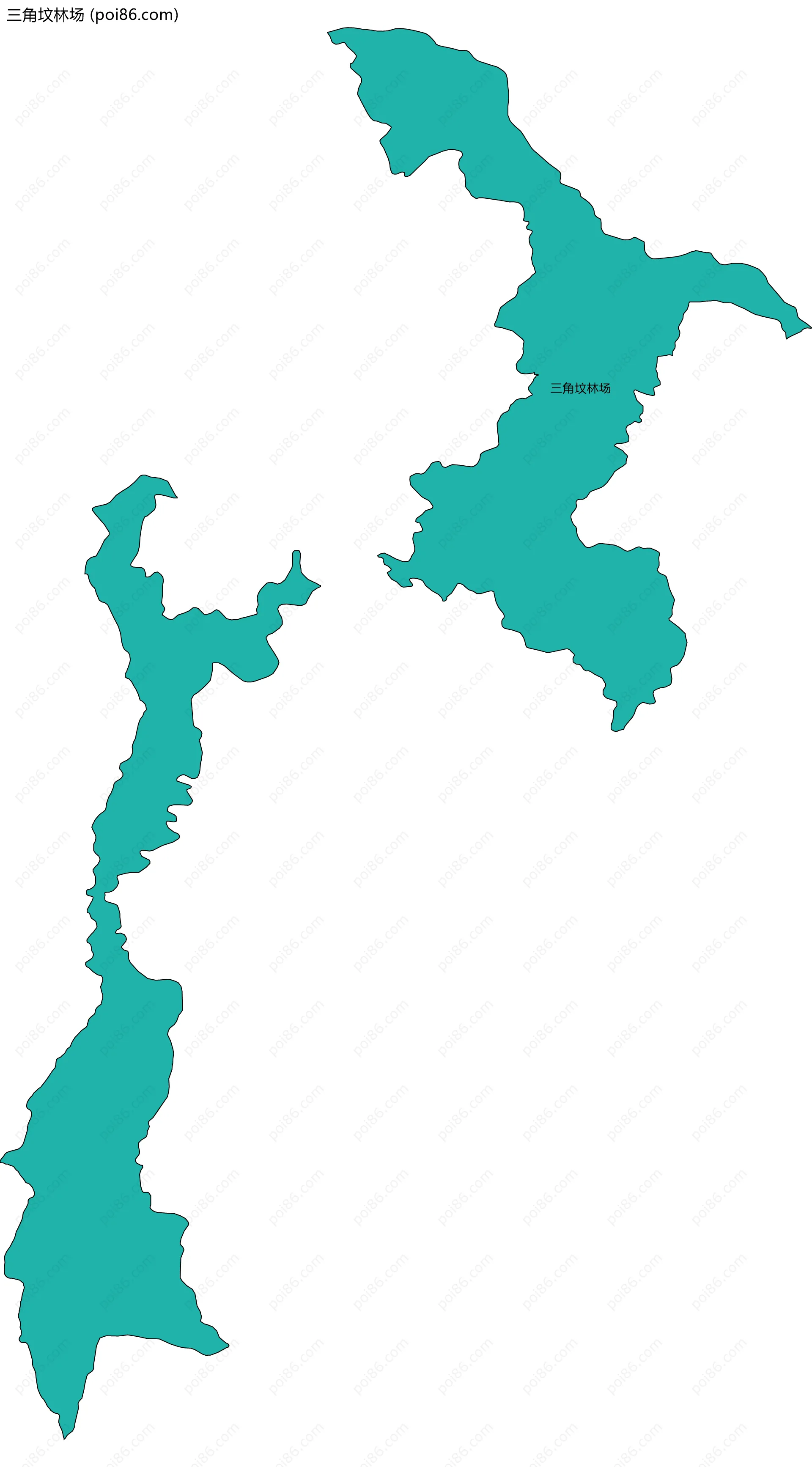 三角坟林场边界地图