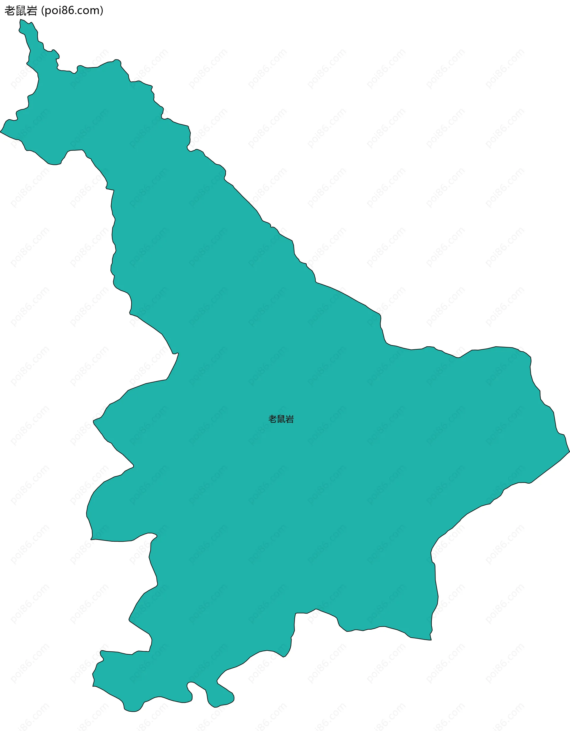 老鼠岩边界地图