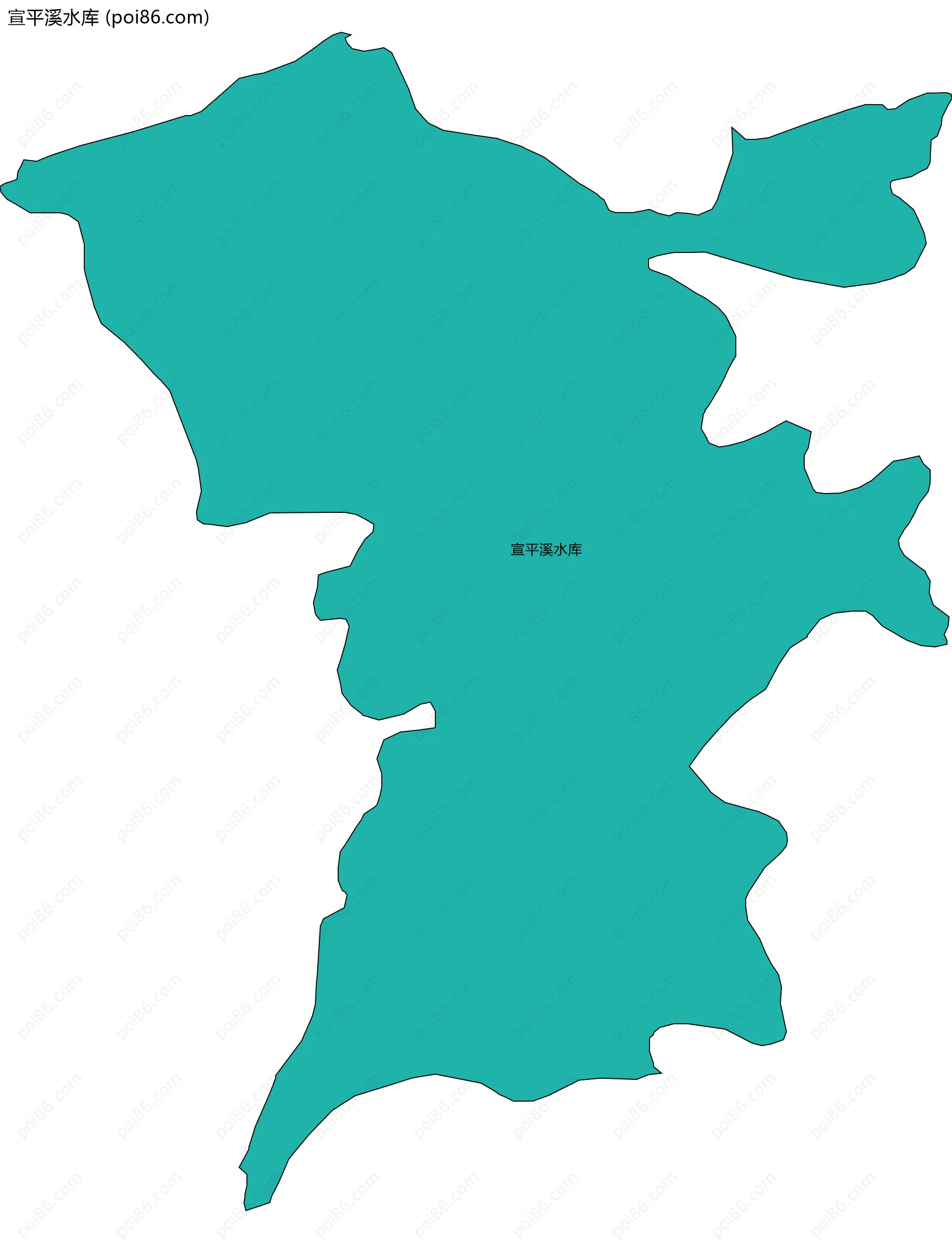 宣平溪水库边界地图