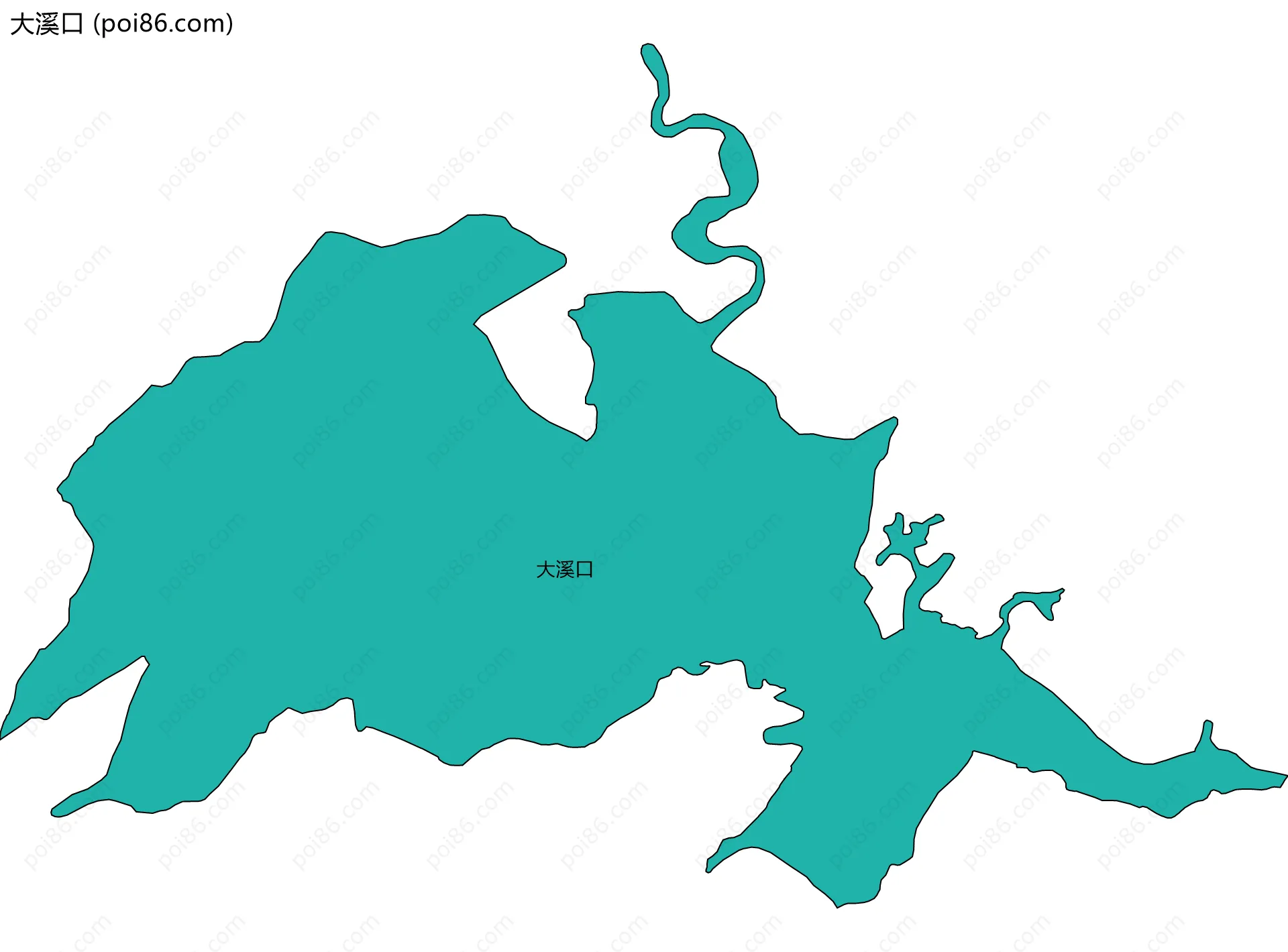 大溪口边界地图
