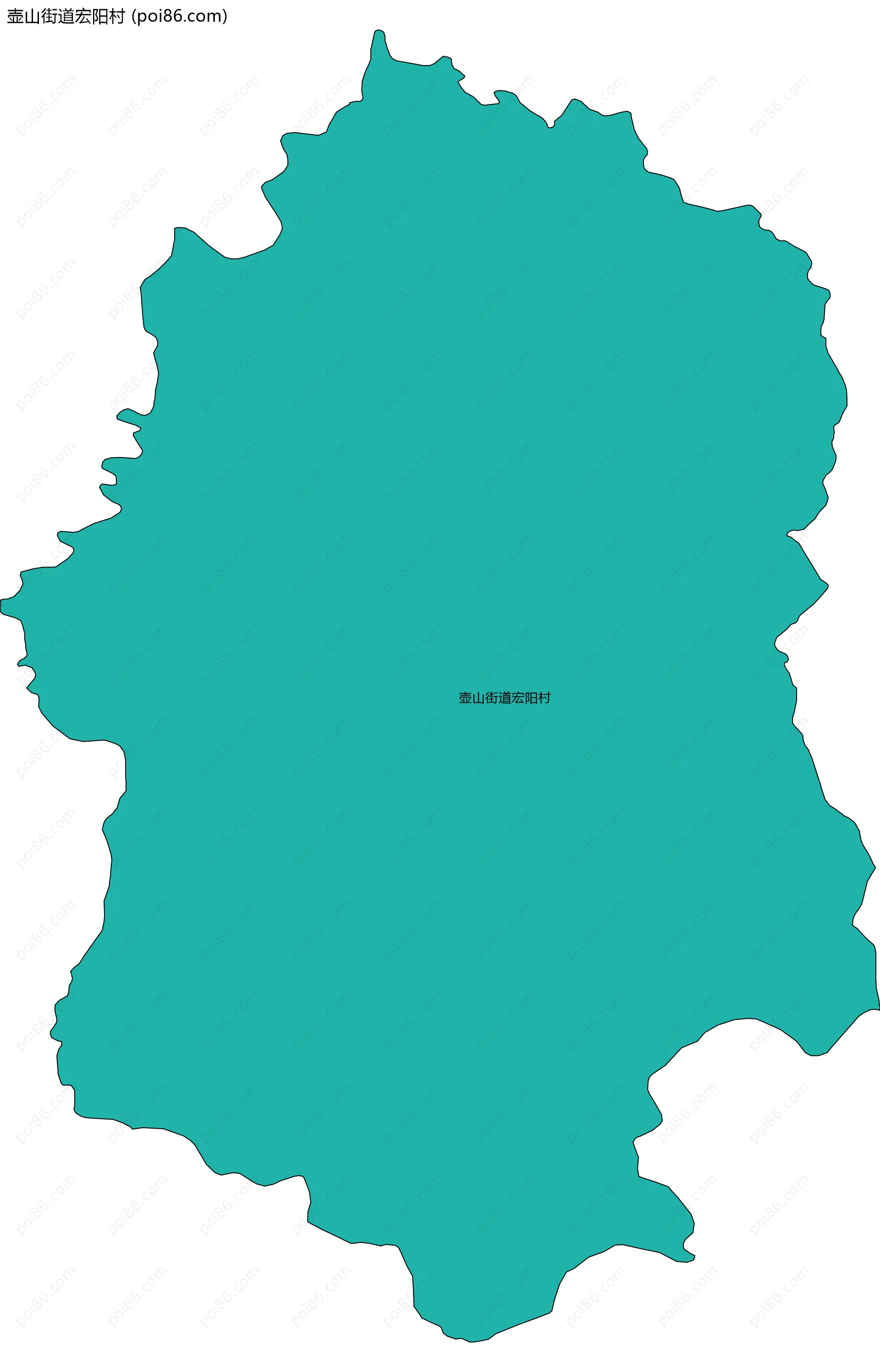 壶山街道宏阳村边界地图