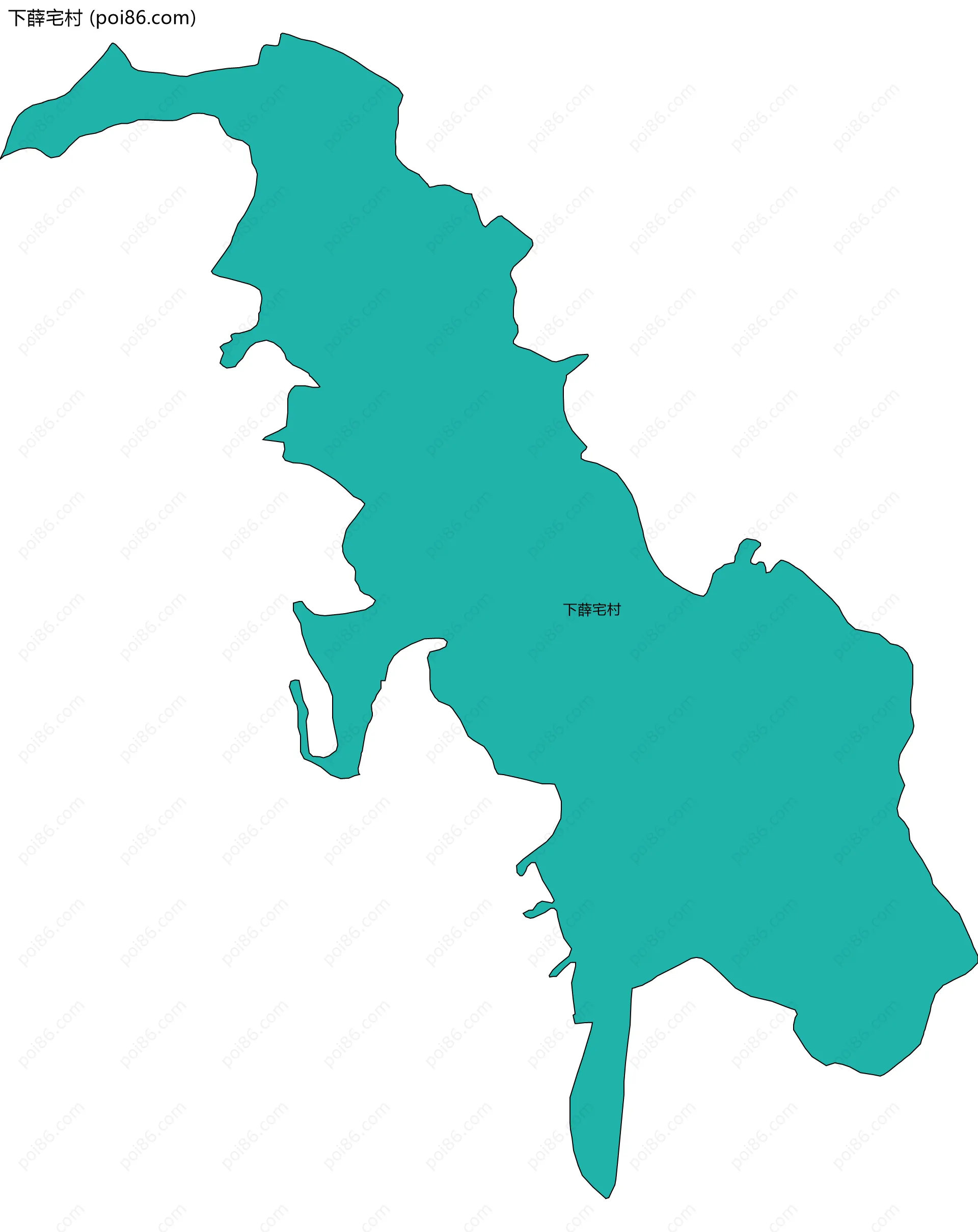 下薛宅村边界地图
