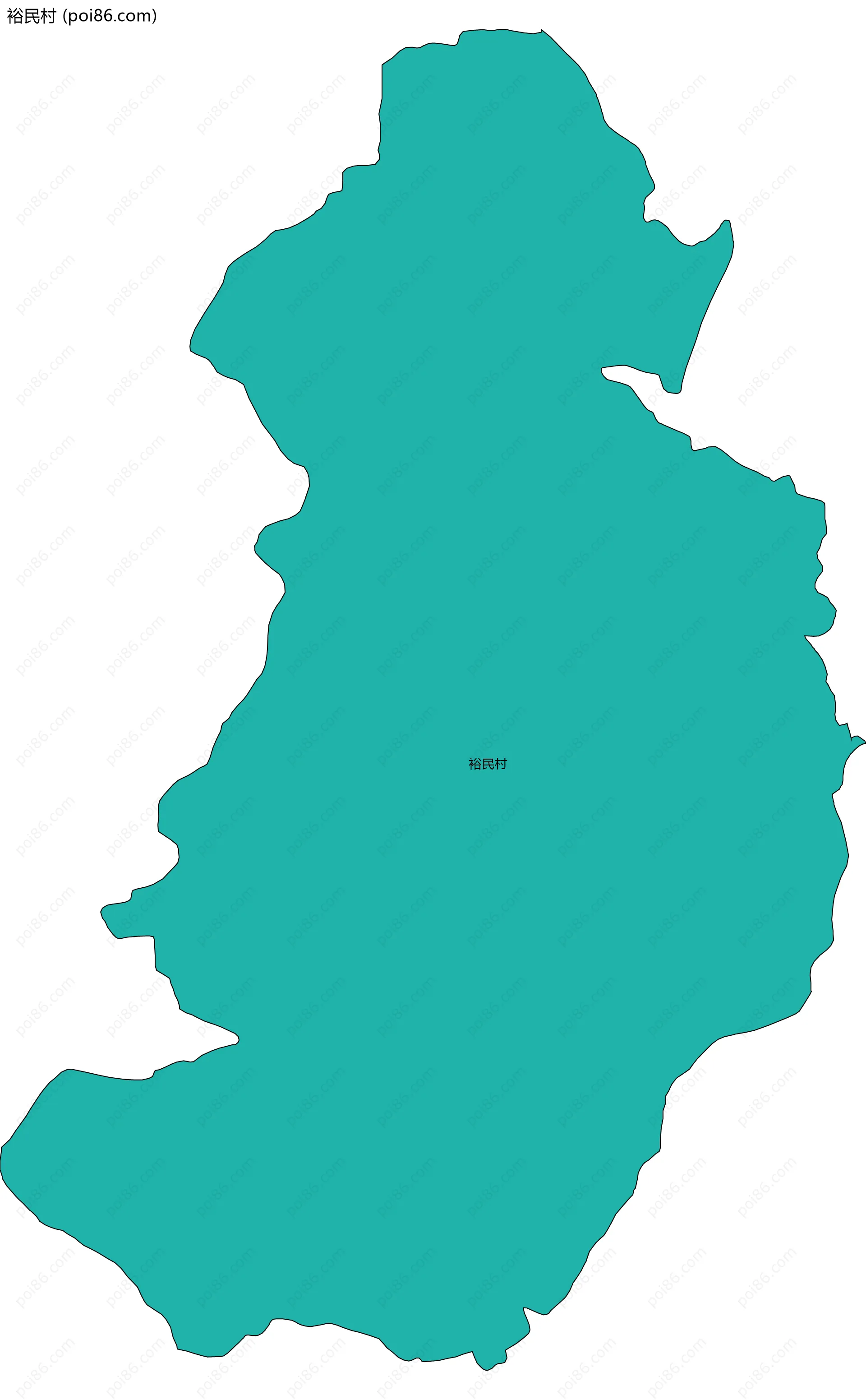 裕民村边界地图