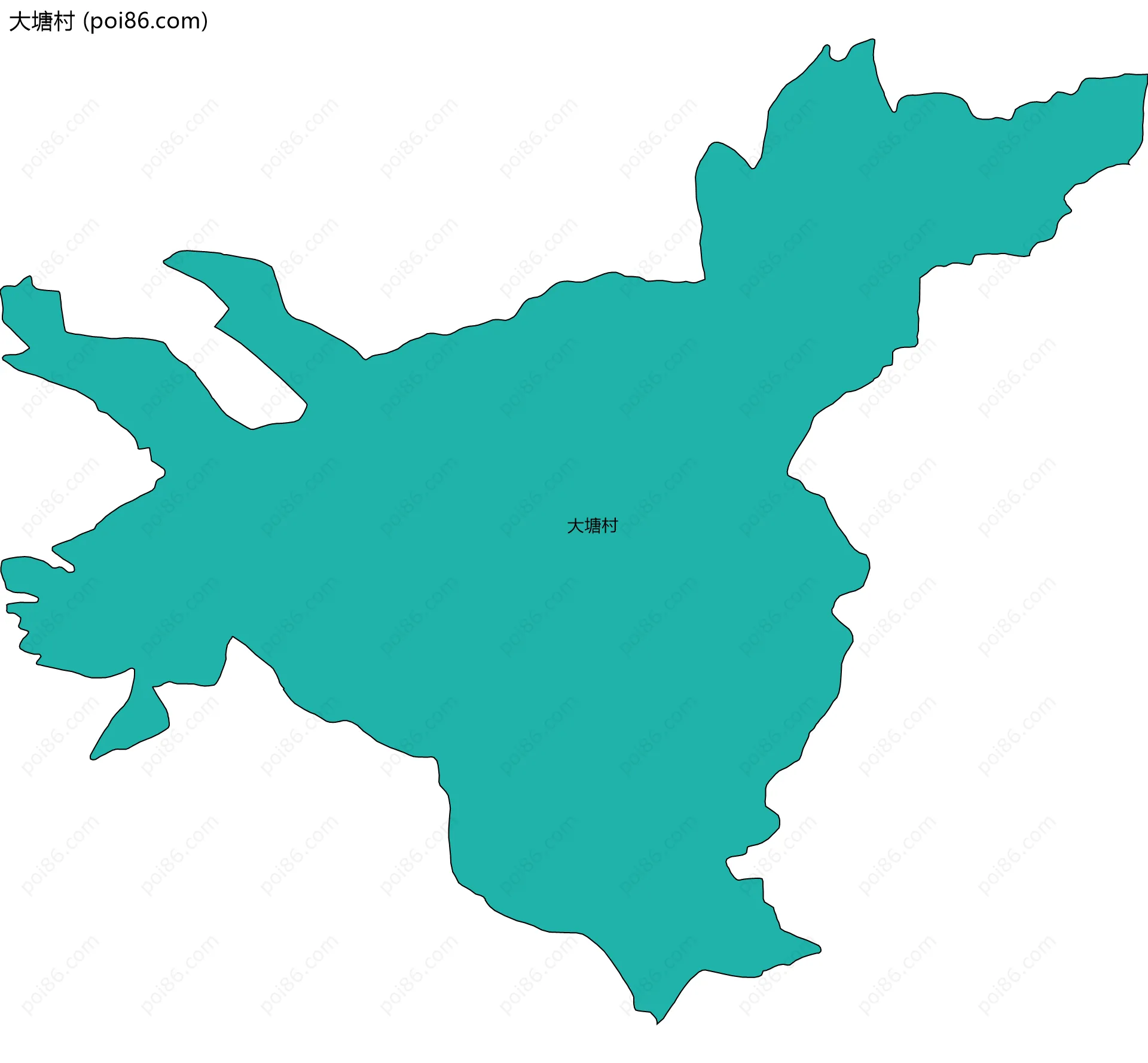 大塘村边界地图