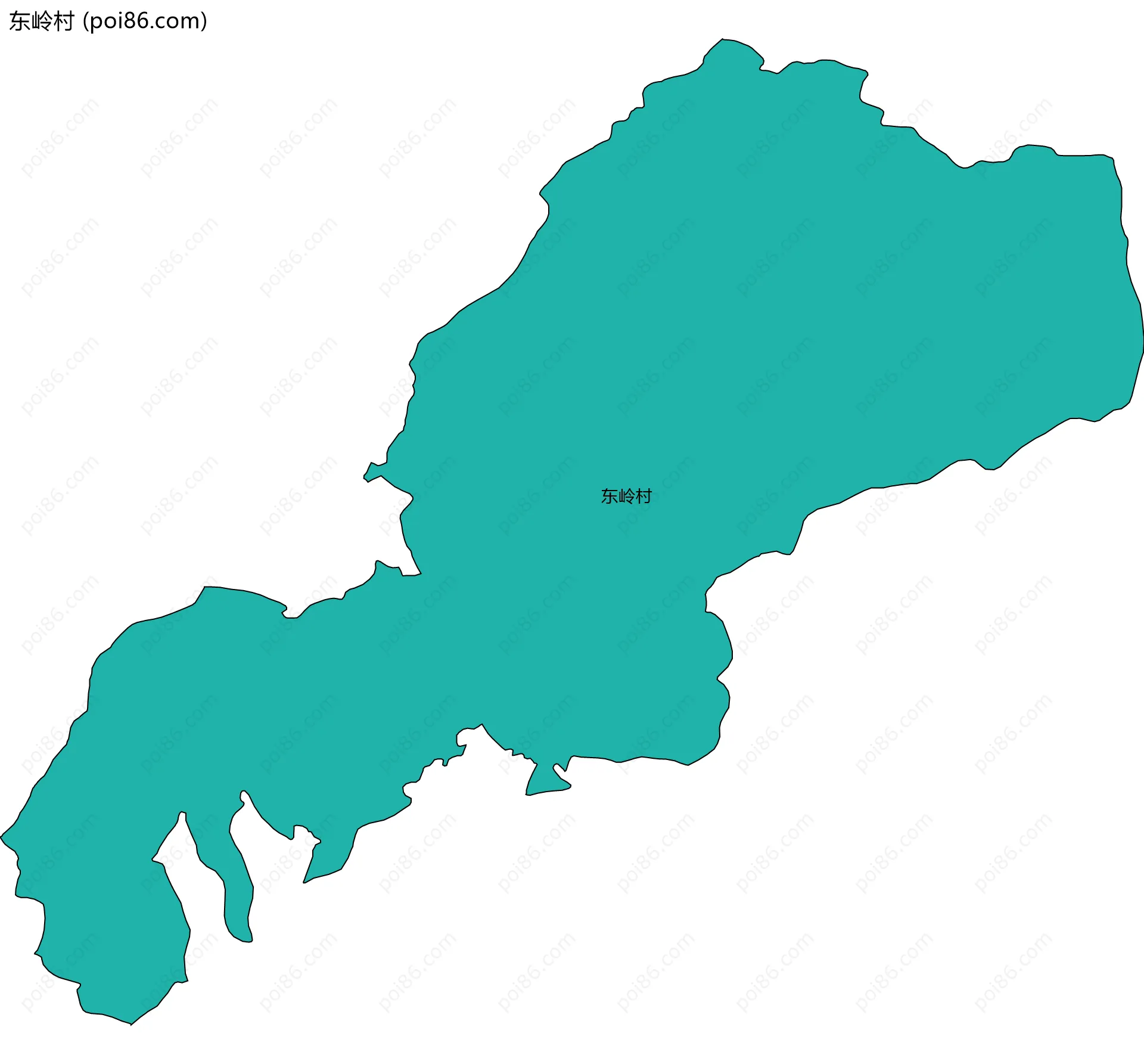 东岭村边界地图