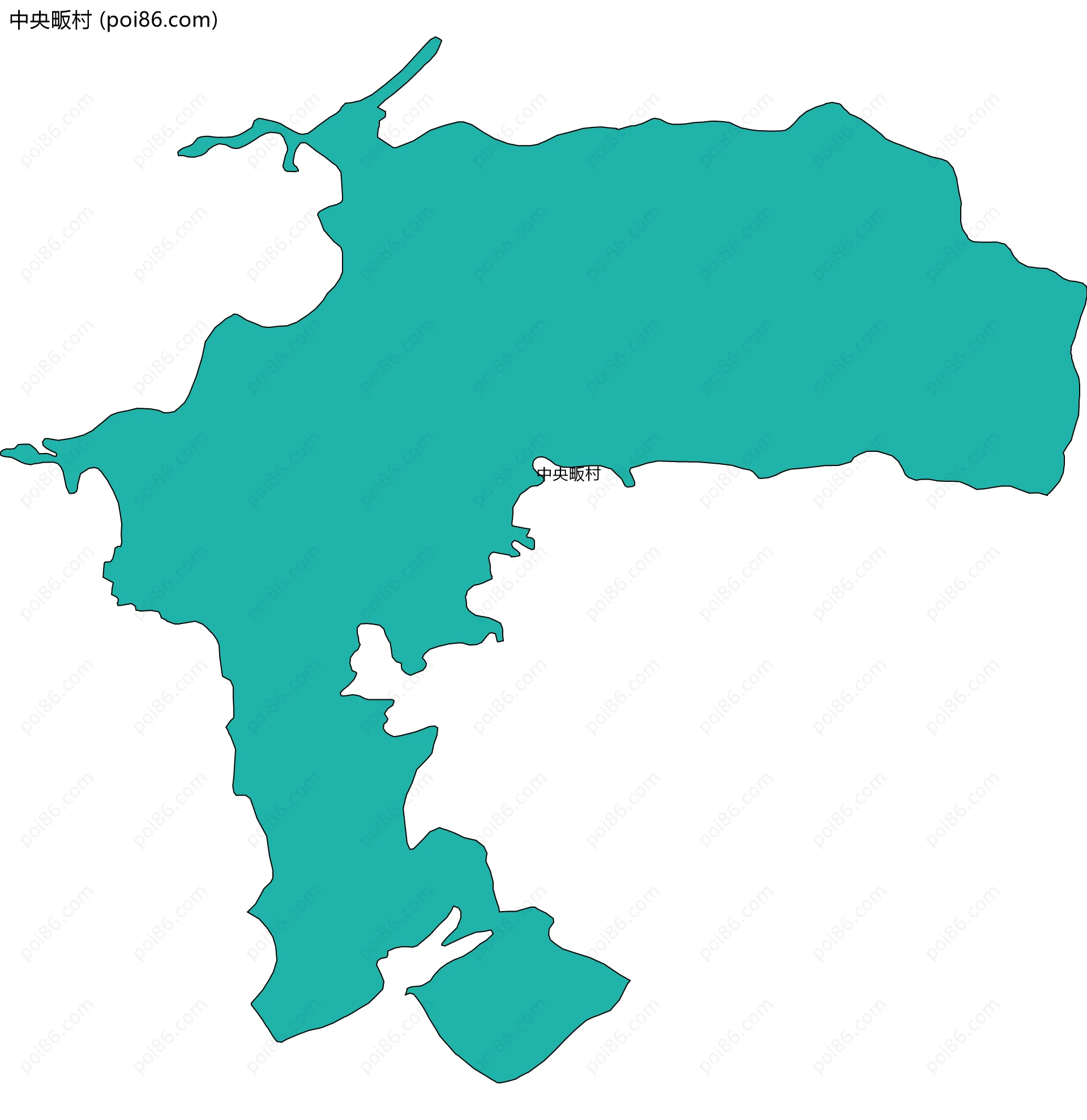 中央畈村边界地图