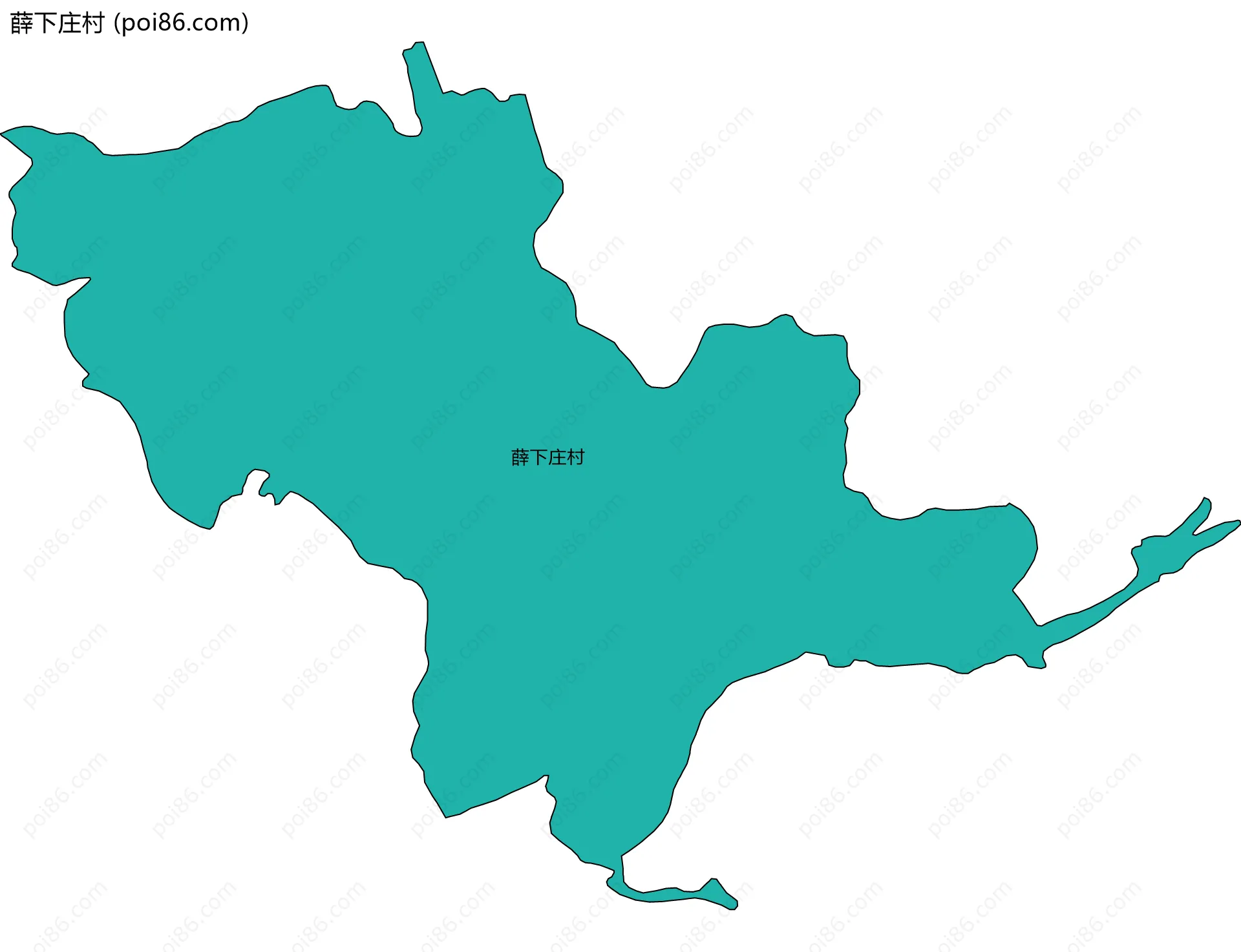 薛下庄村边界地图