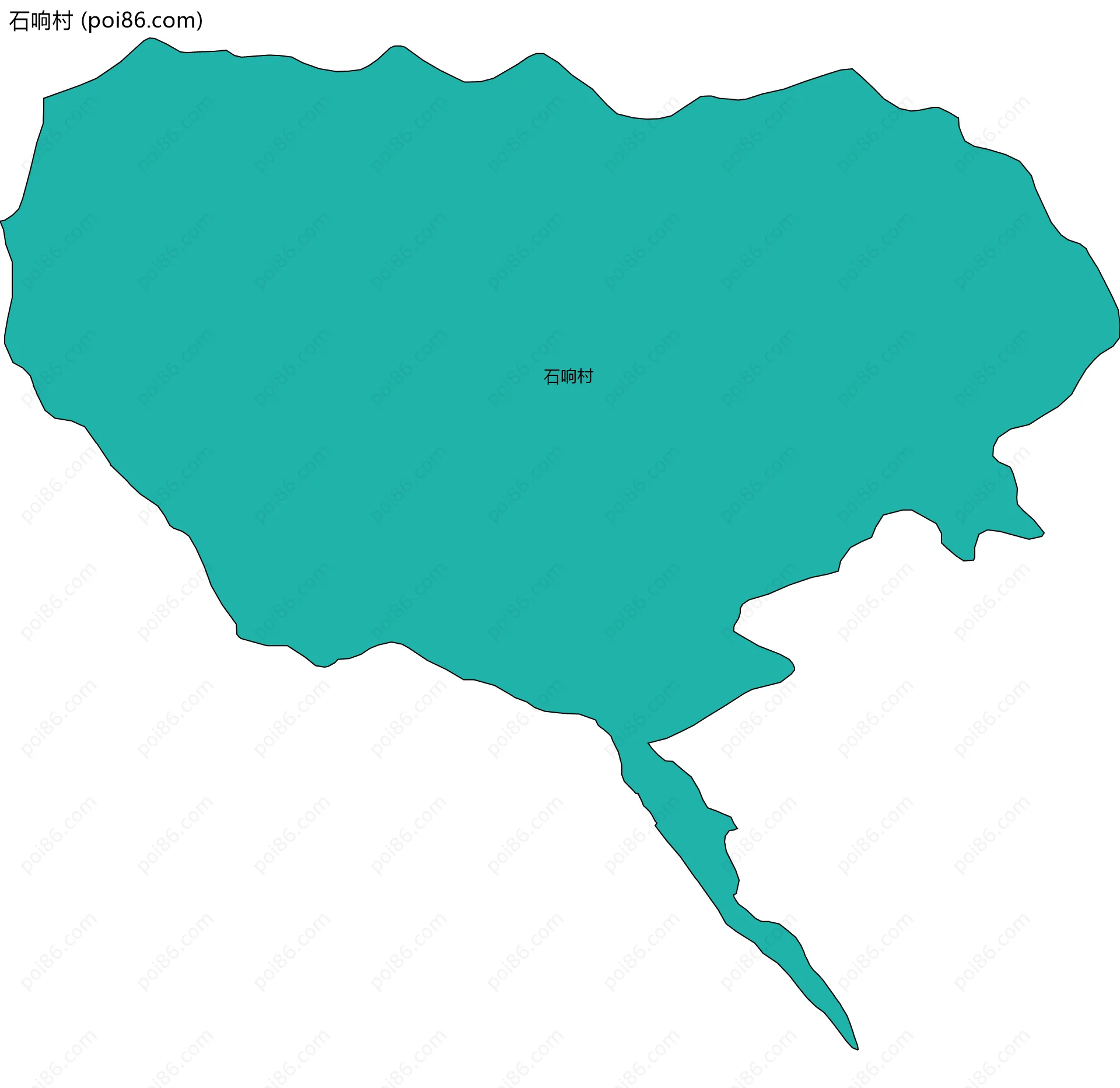 石响村边界地图