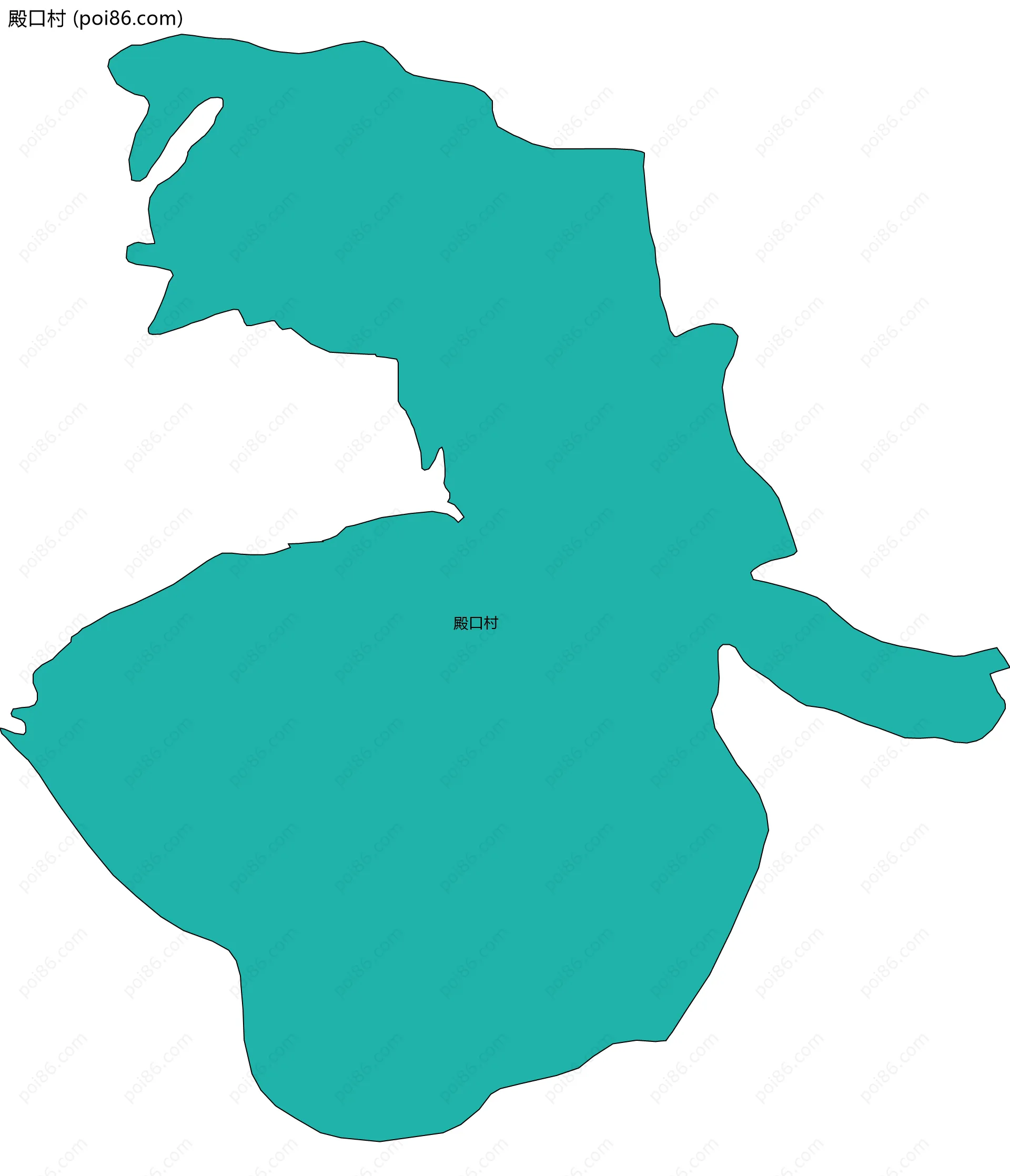 殿口村边界地图