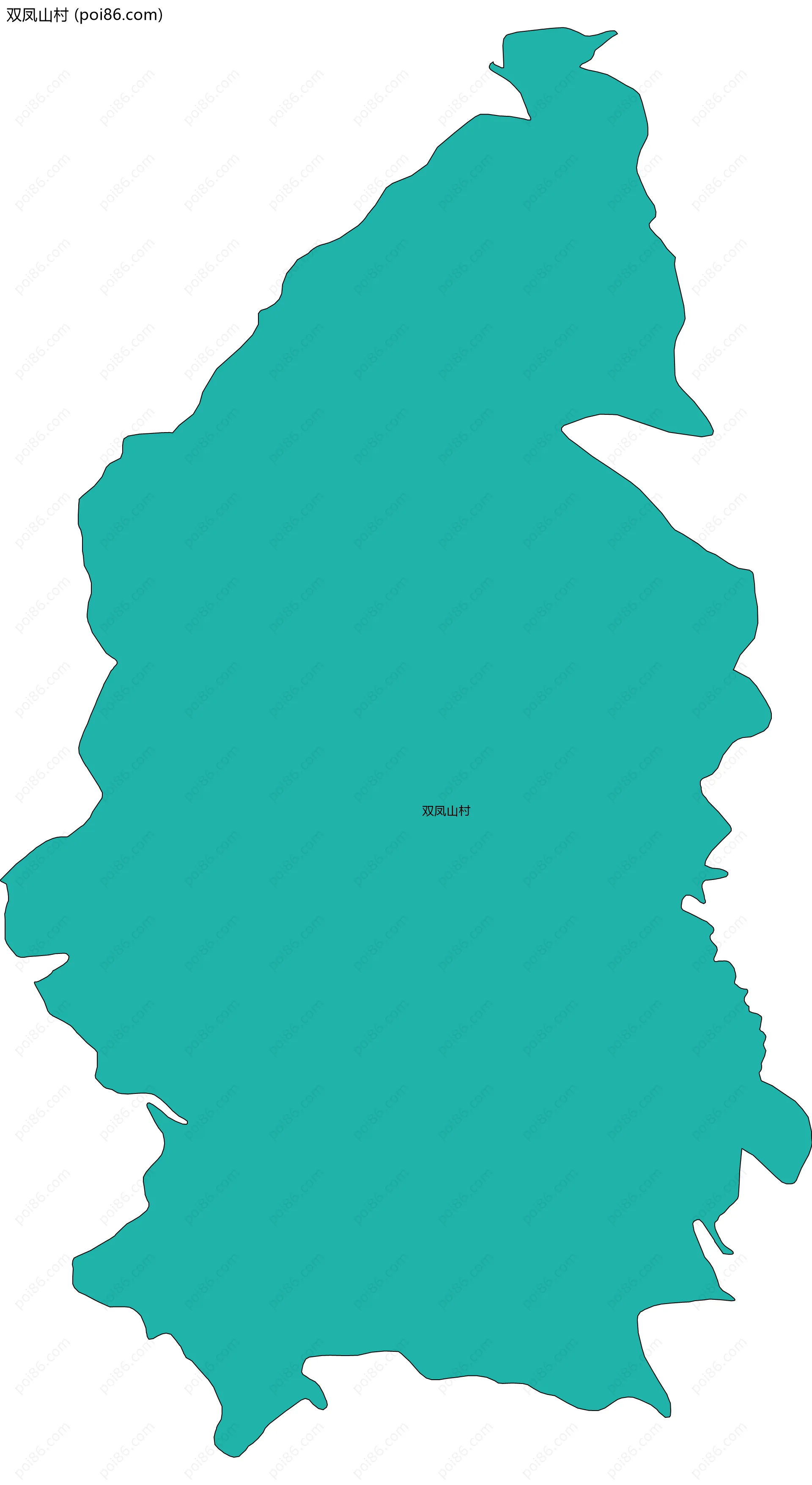 双凤山村边界地图