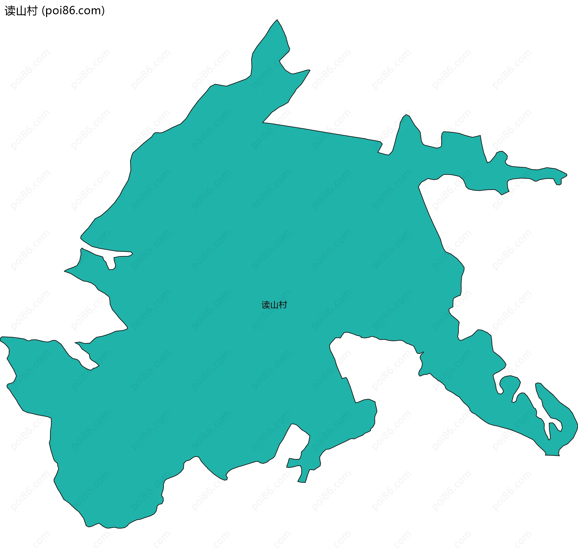 读山村边界地图