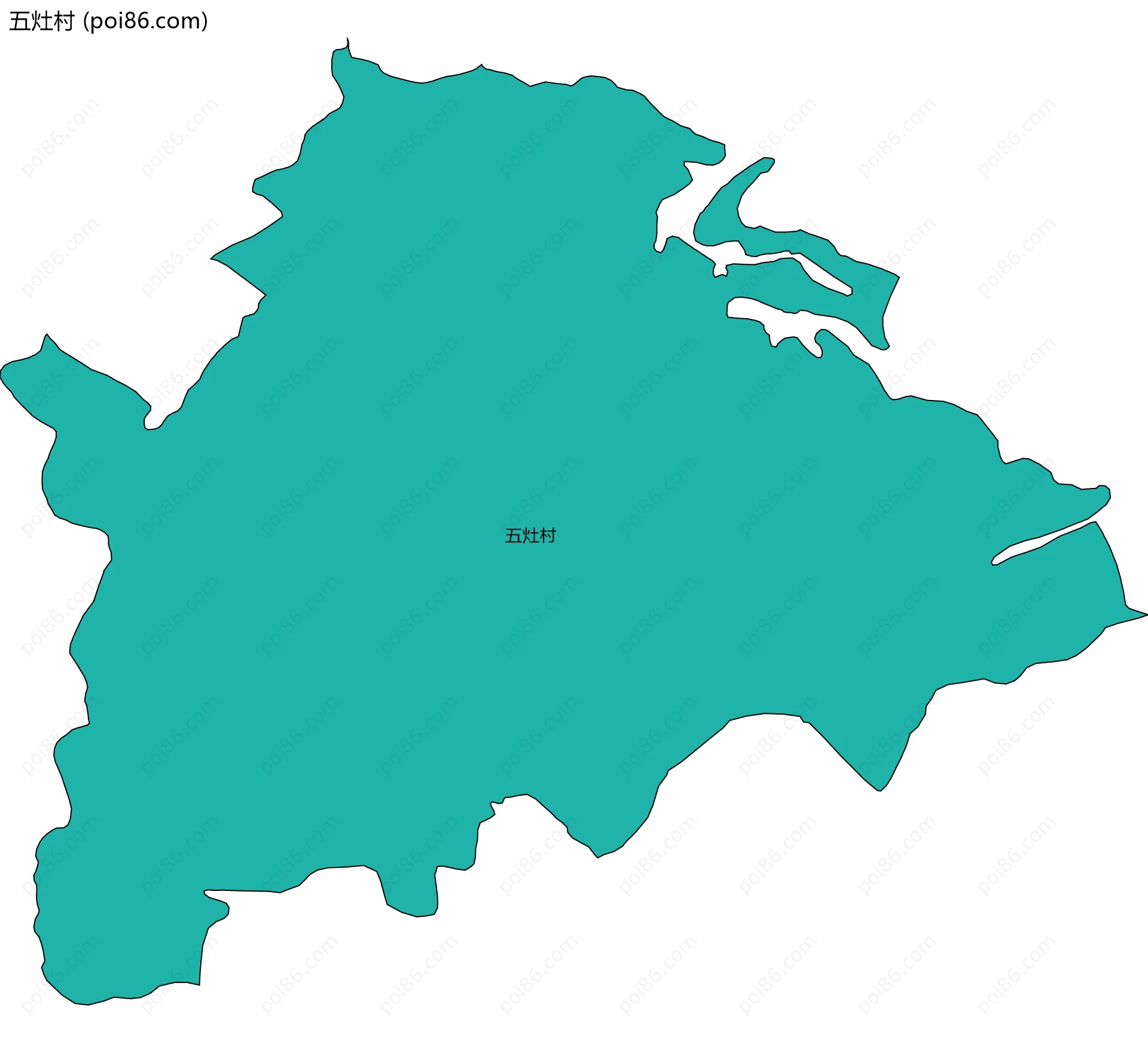 五灶村边界地图