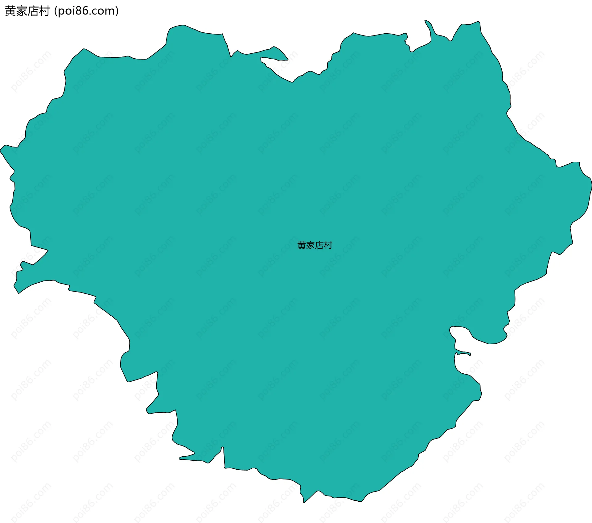 黄家店村边界地图