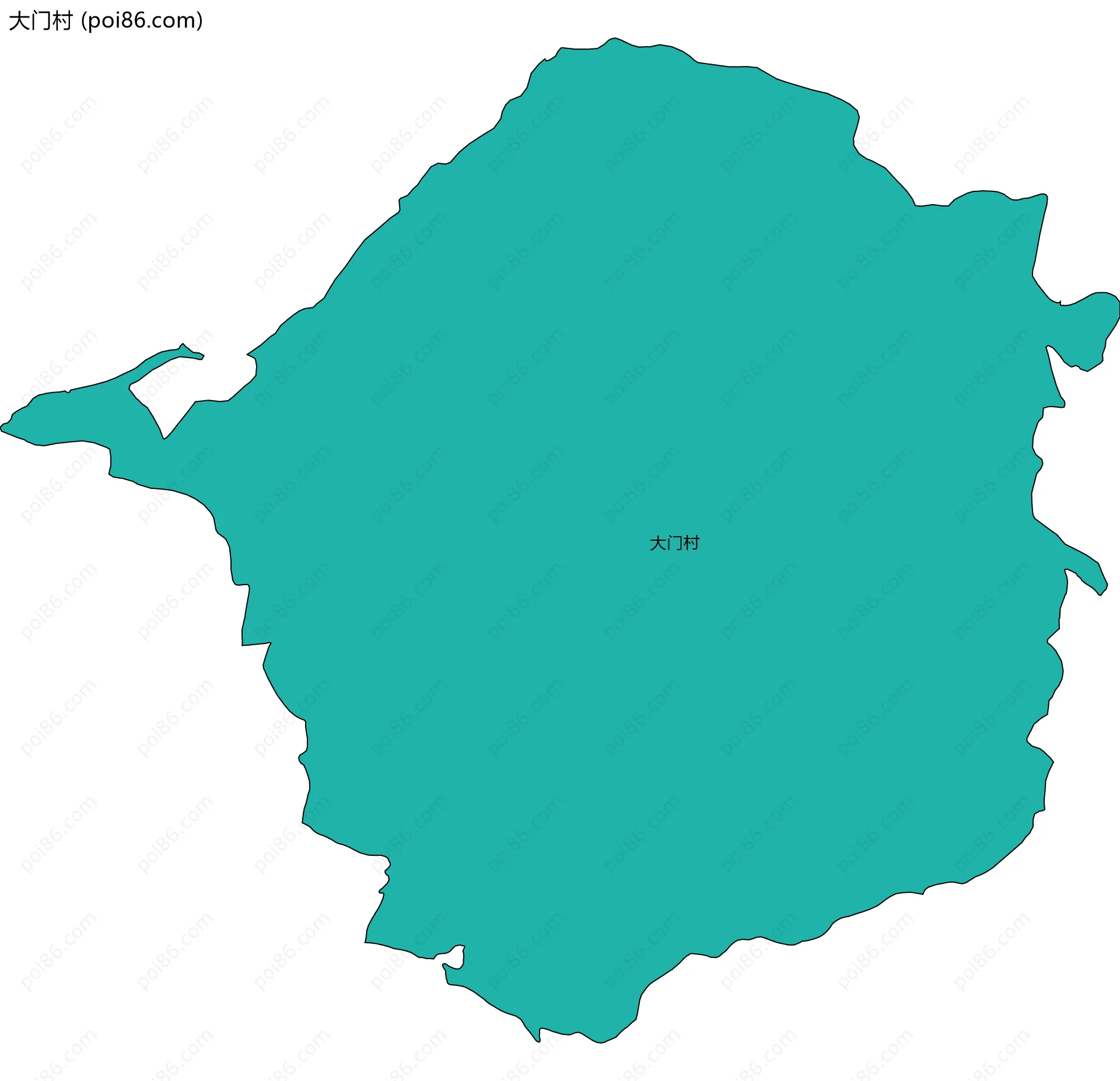 大门村边界地图