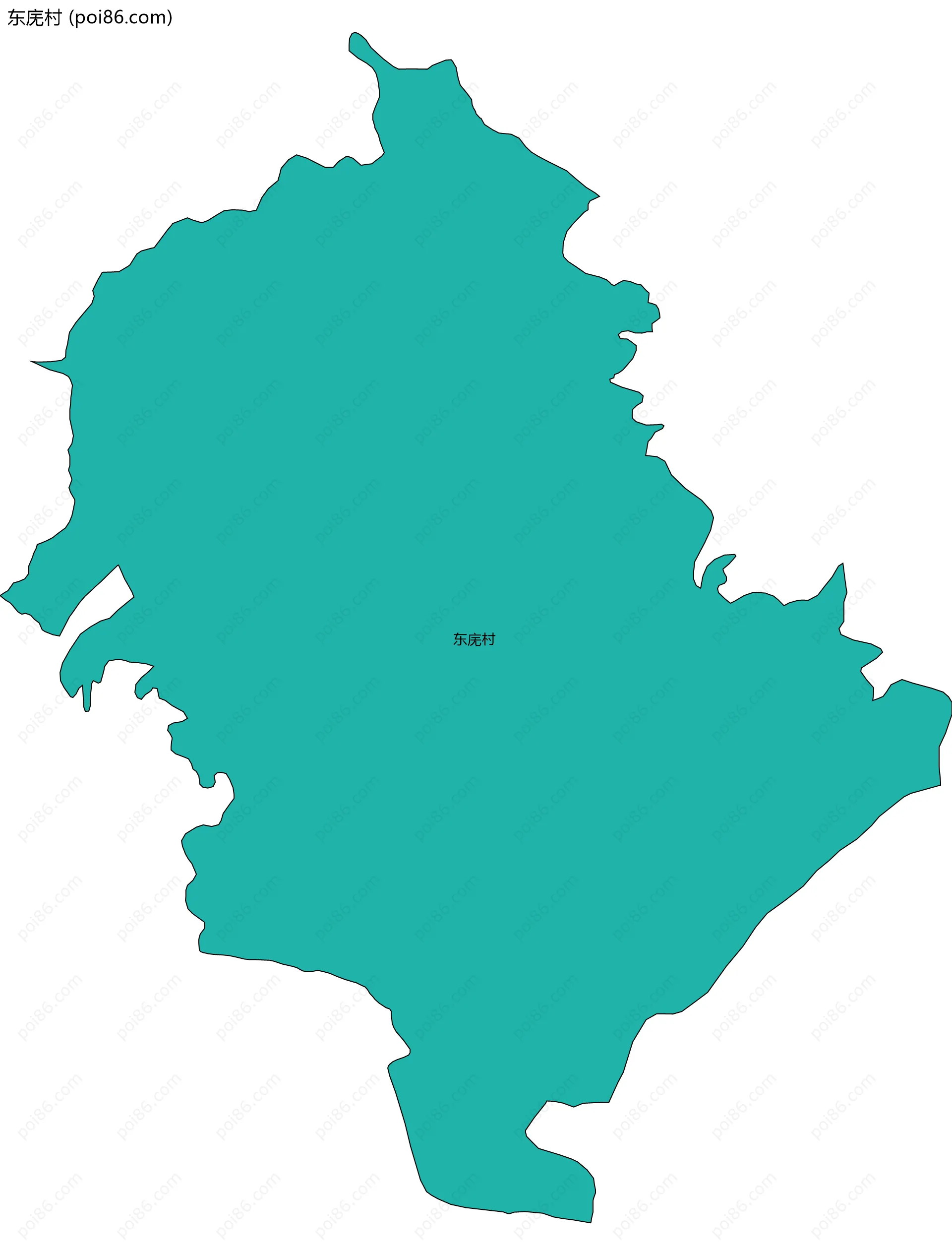 东庑村边界地图