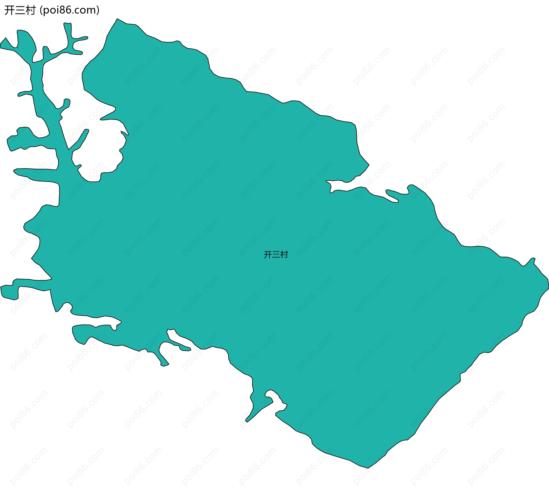 开三村边界地图
