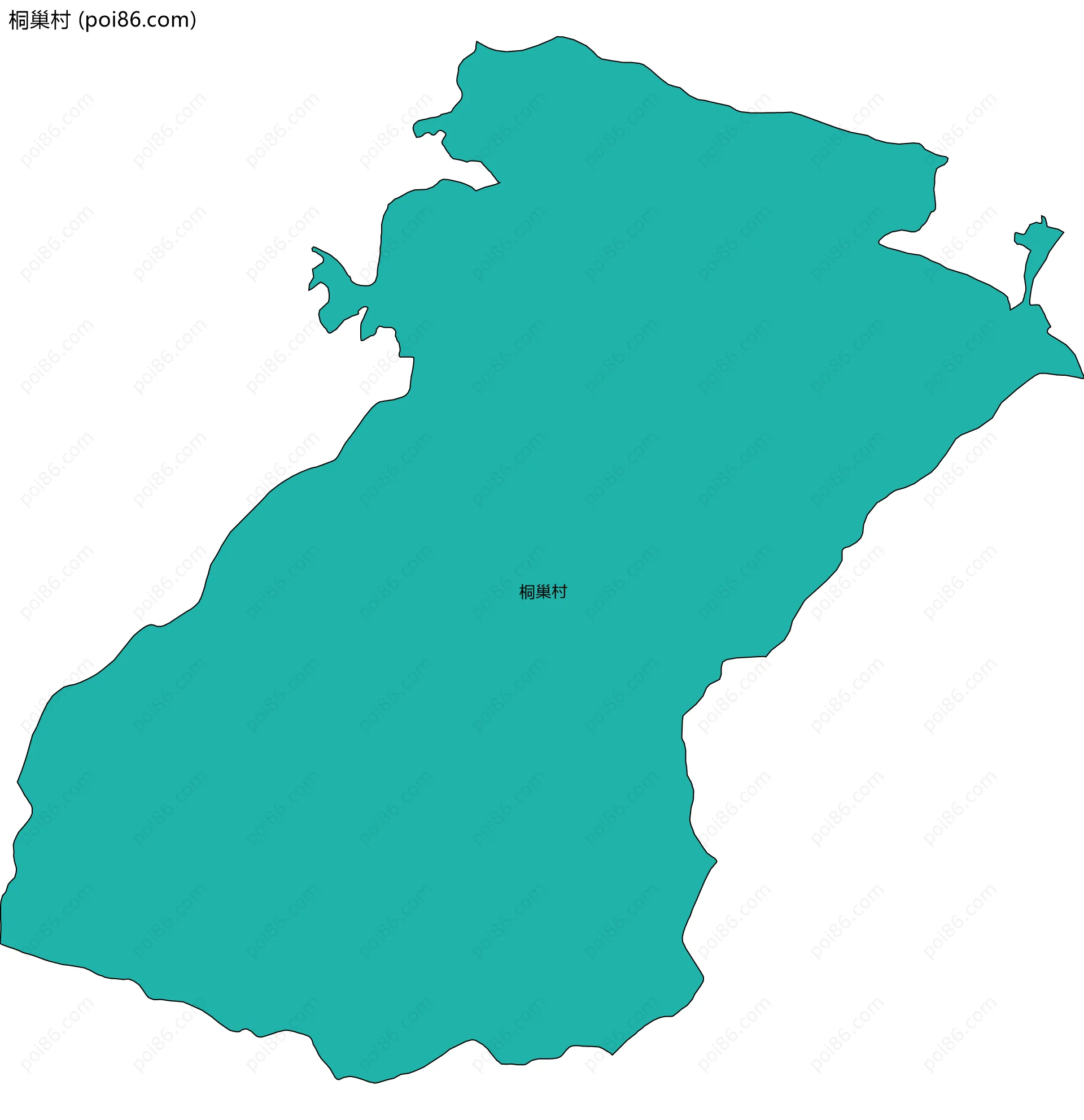 桐巢村边界地图