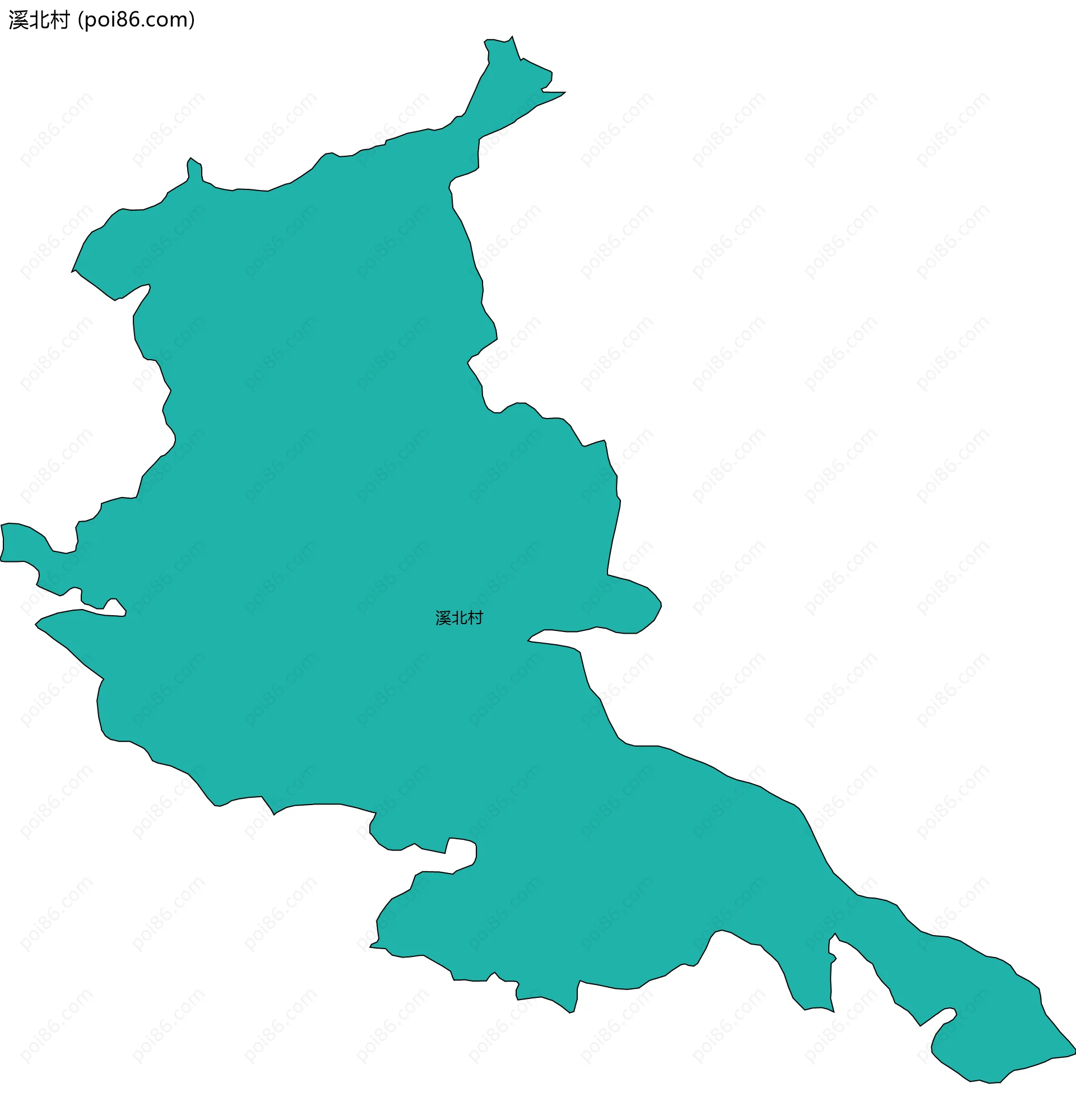 溪北村边界地图