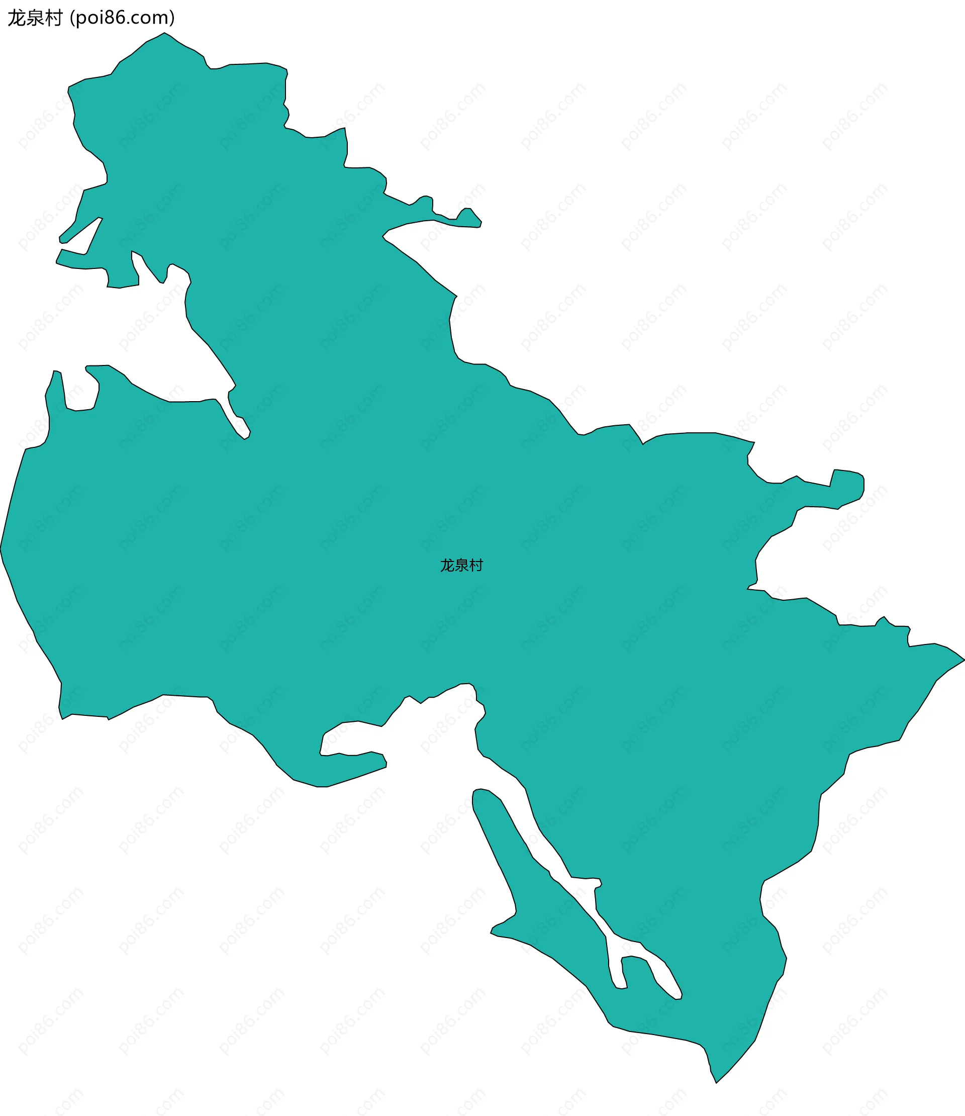龙泉村边界地图