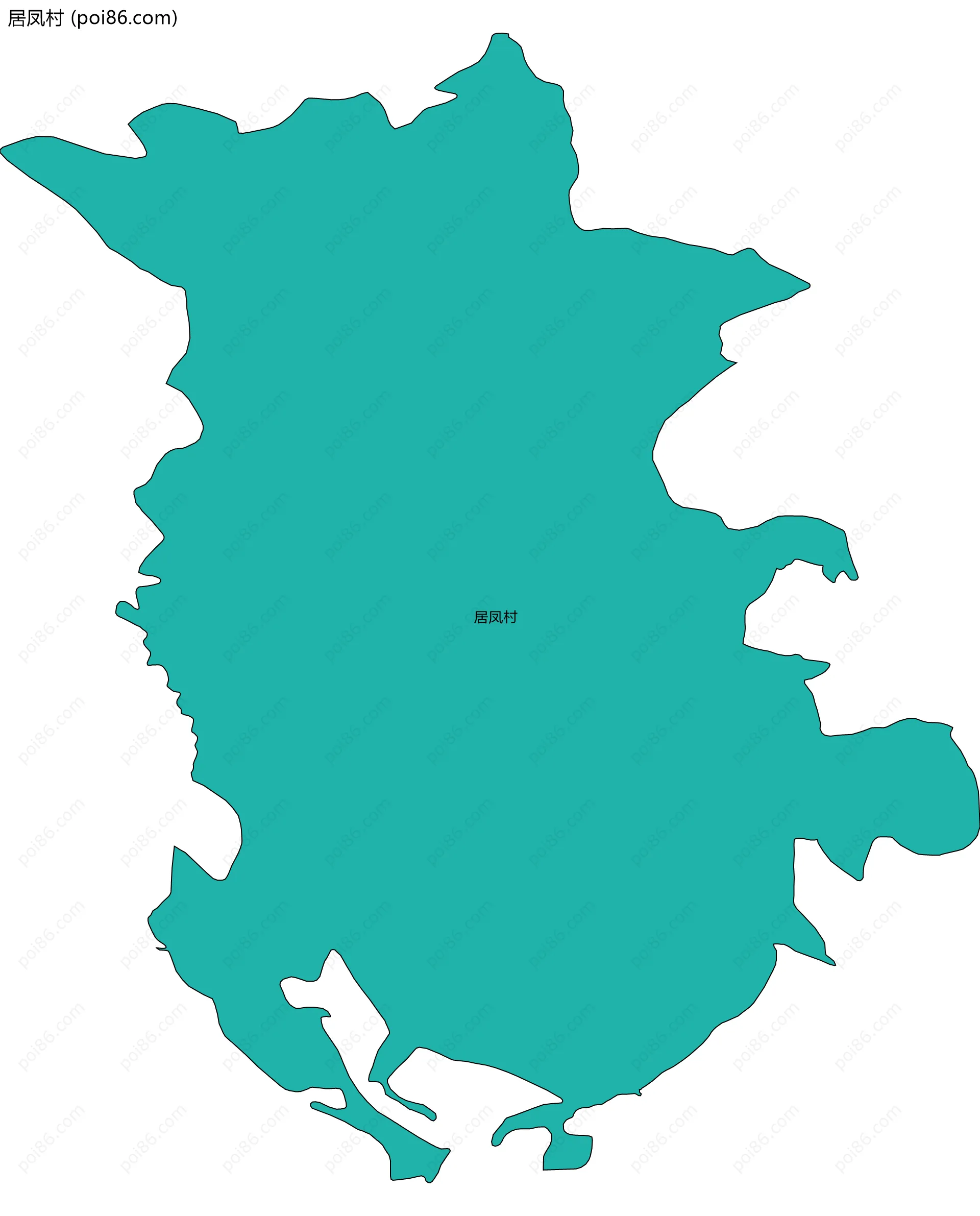 居凤村边界地图