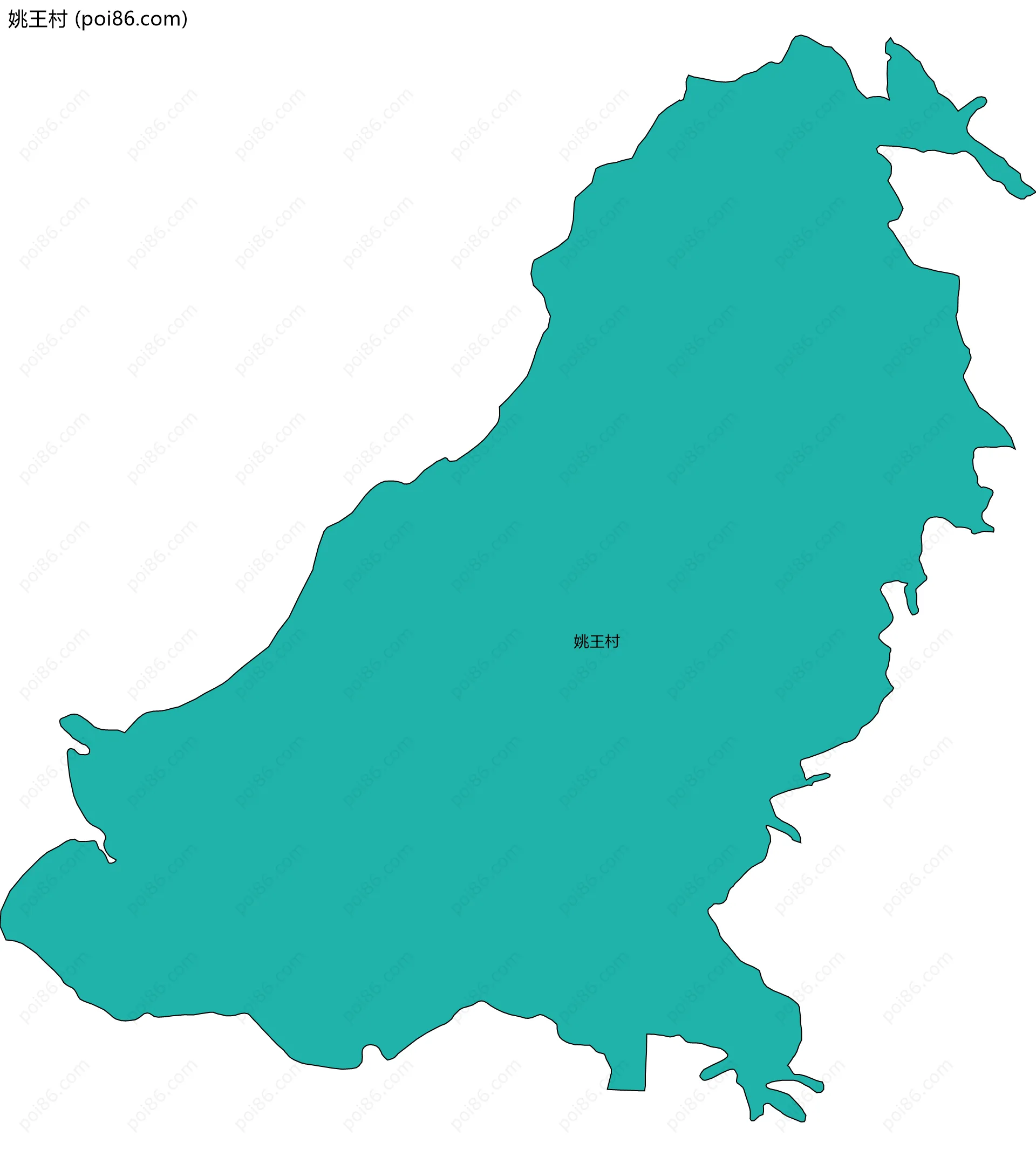 姚王村边界地图
