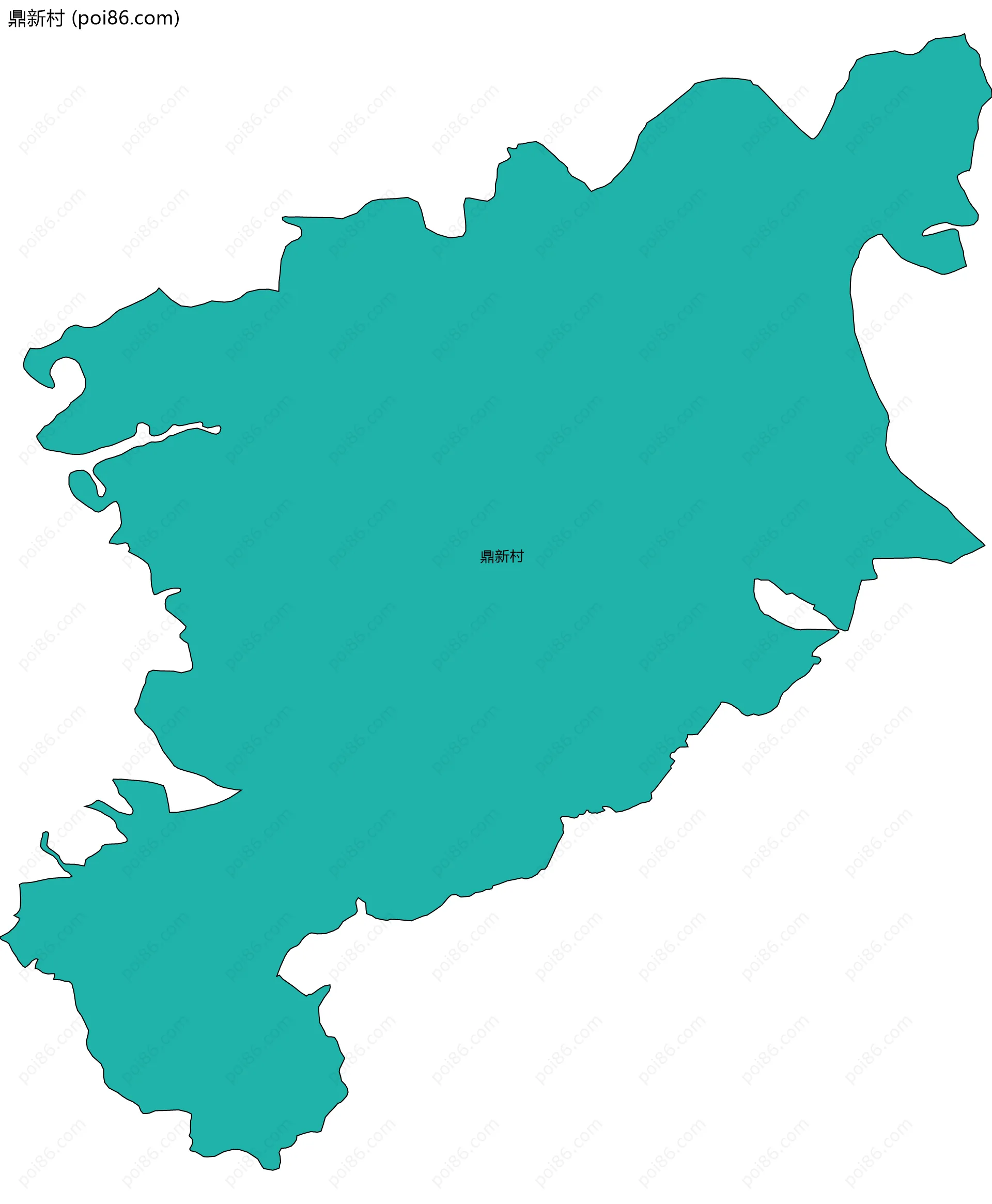 鼎新村边界地图