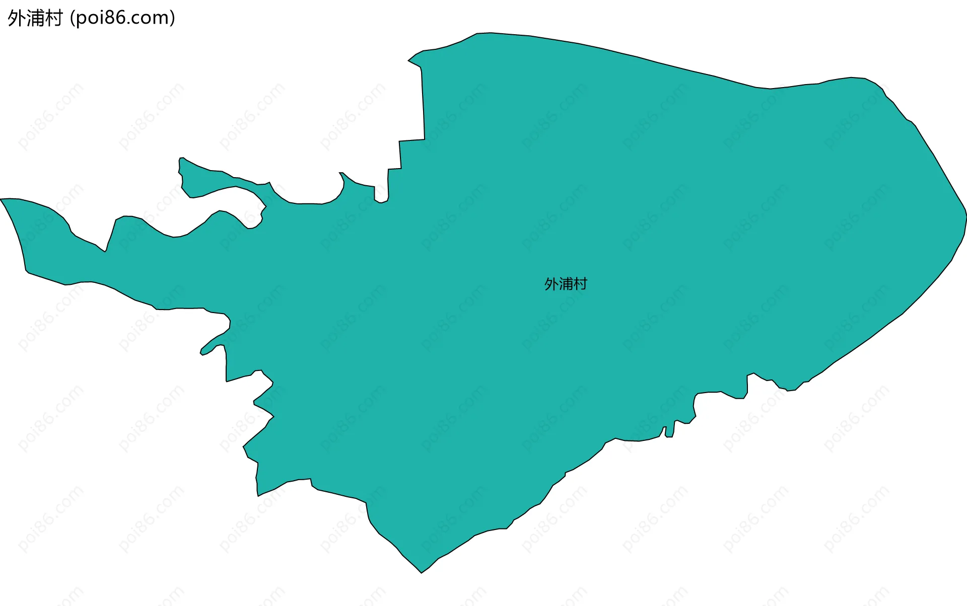 外浦村边界地图