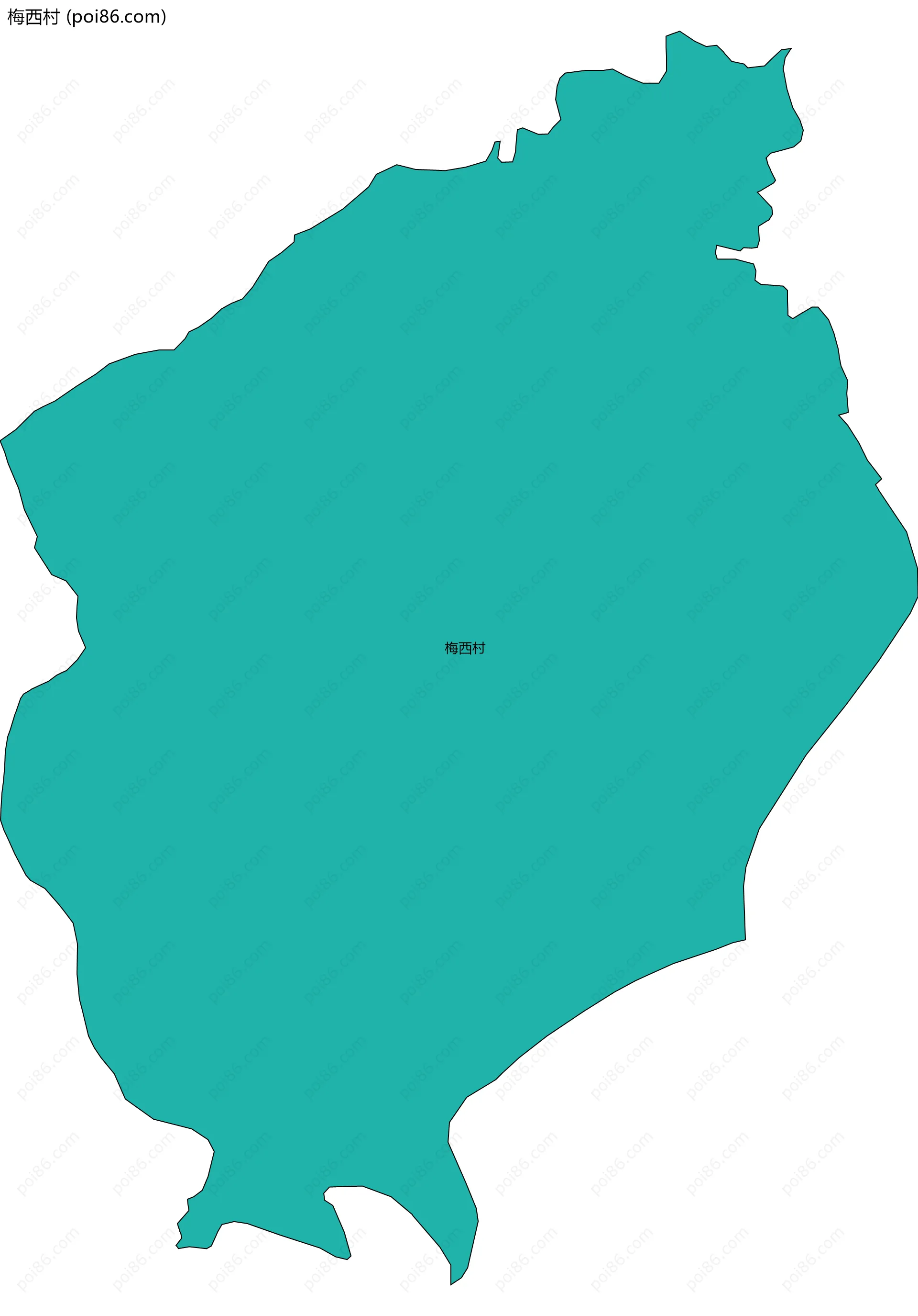 梅西村边界地图