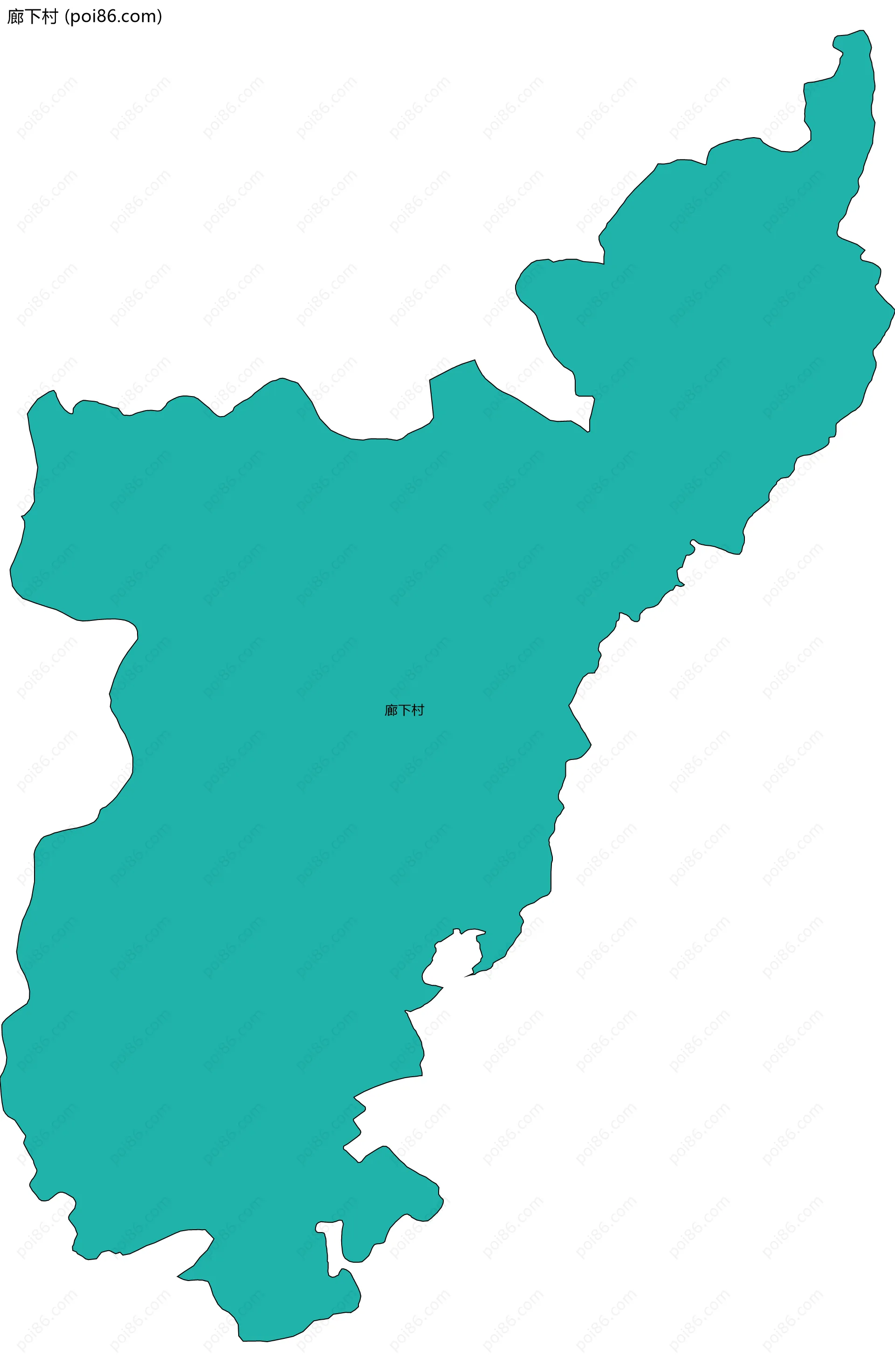 廊下村边界地图