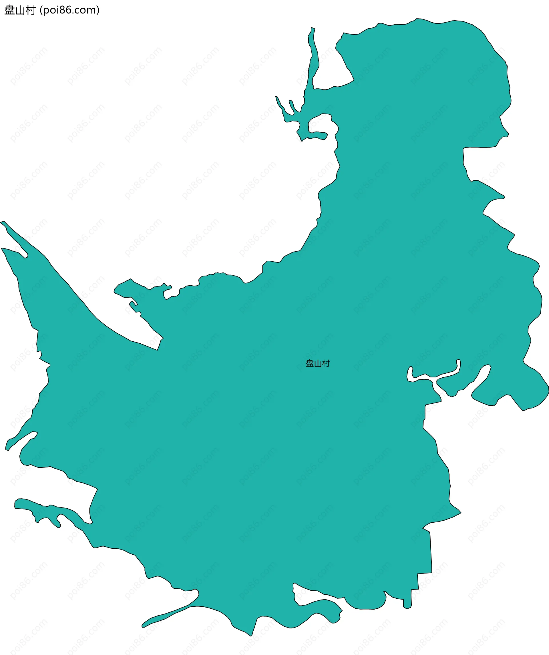 盘山村边界地图