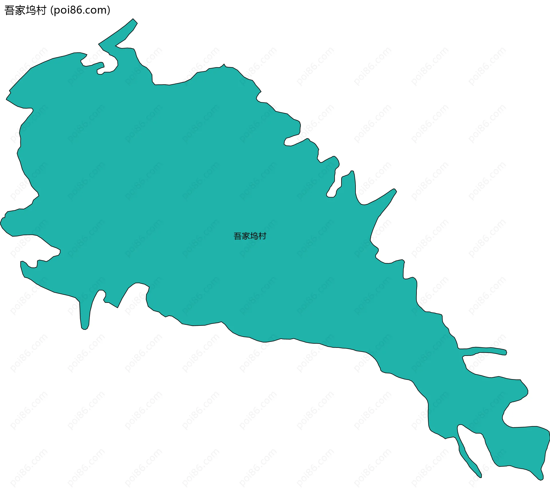 吾家坞村边界地图