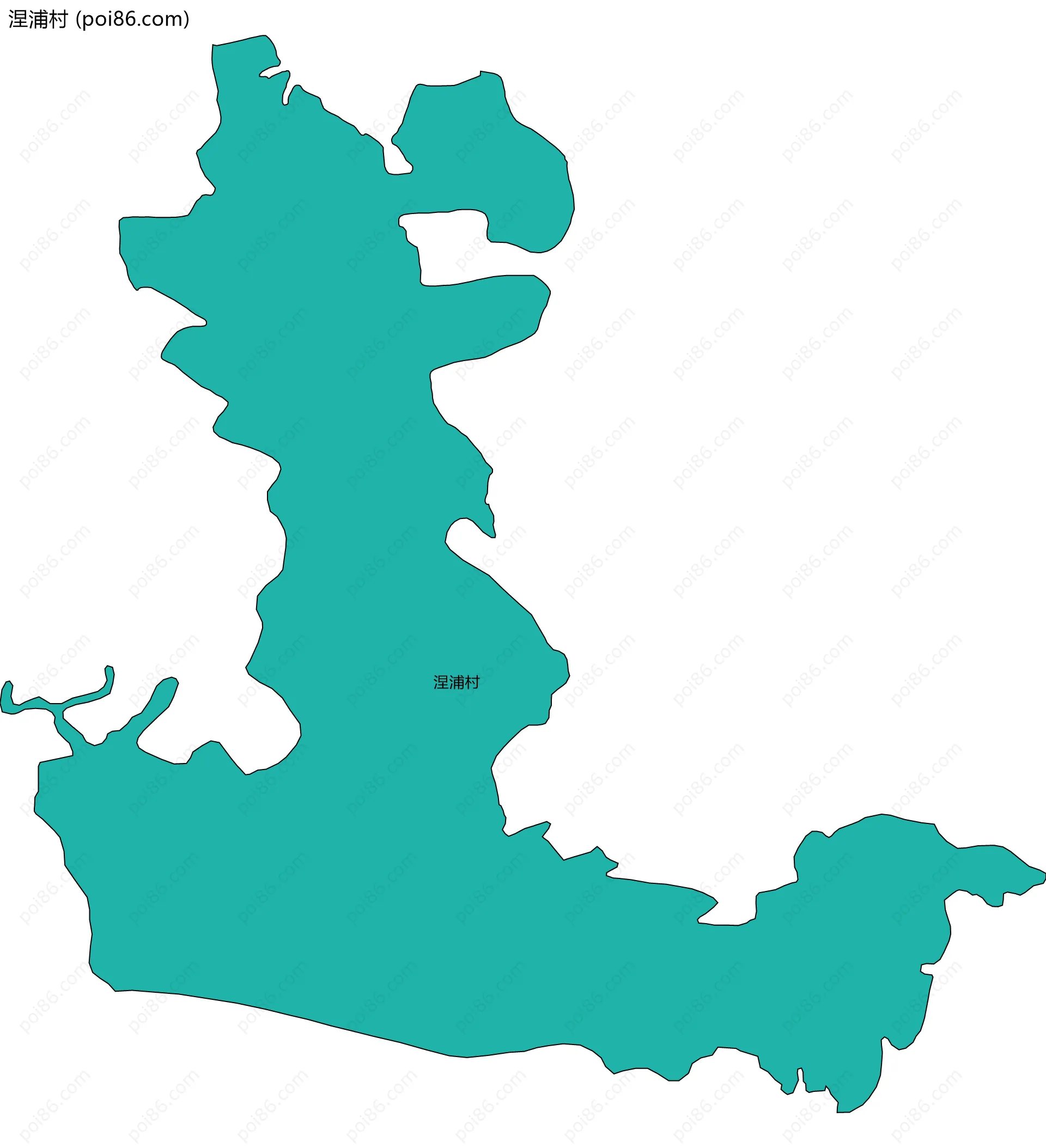 涅浦村边界地图