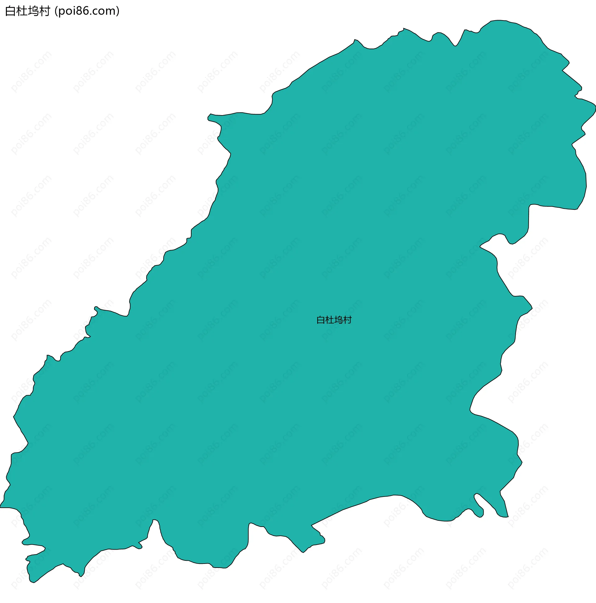 白杜坞村边界地图