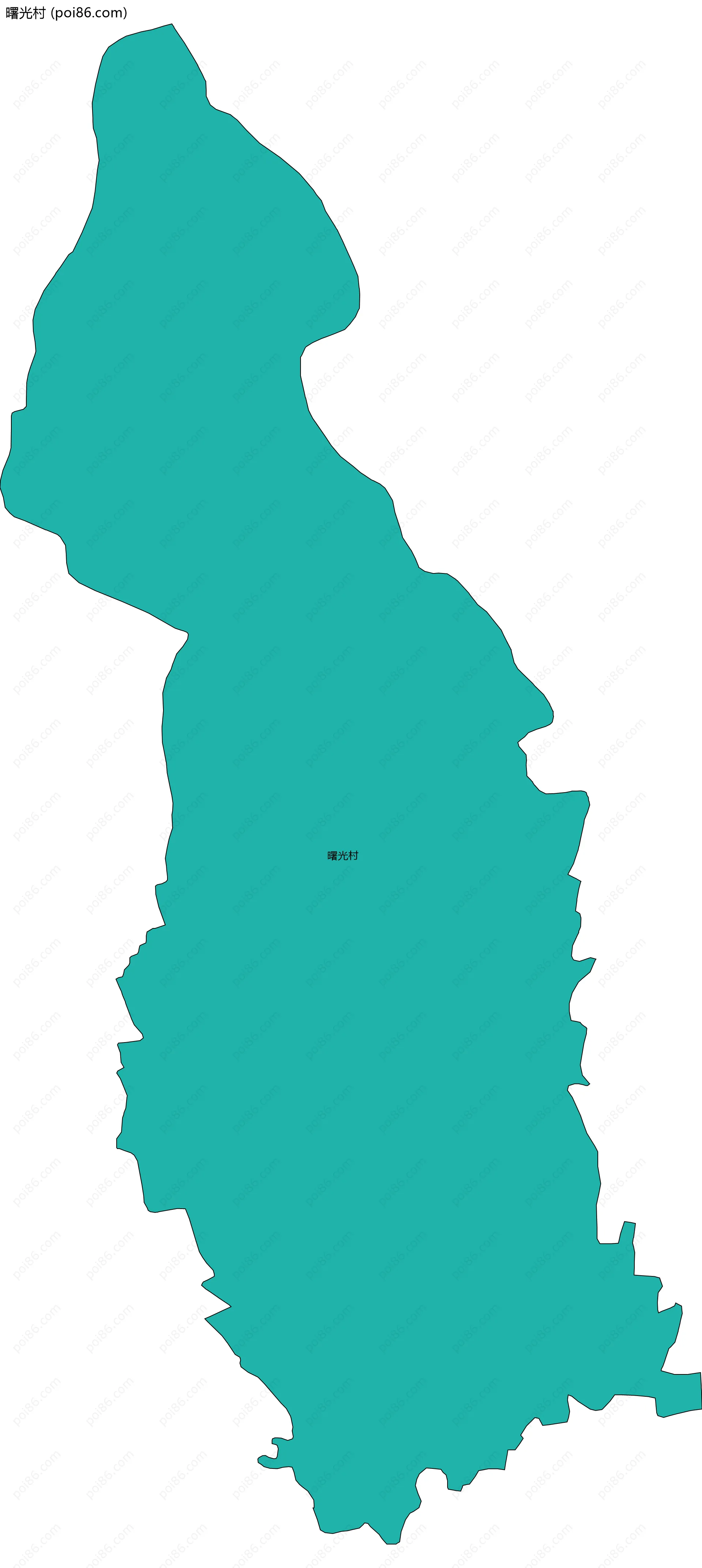 曙光村边界地图