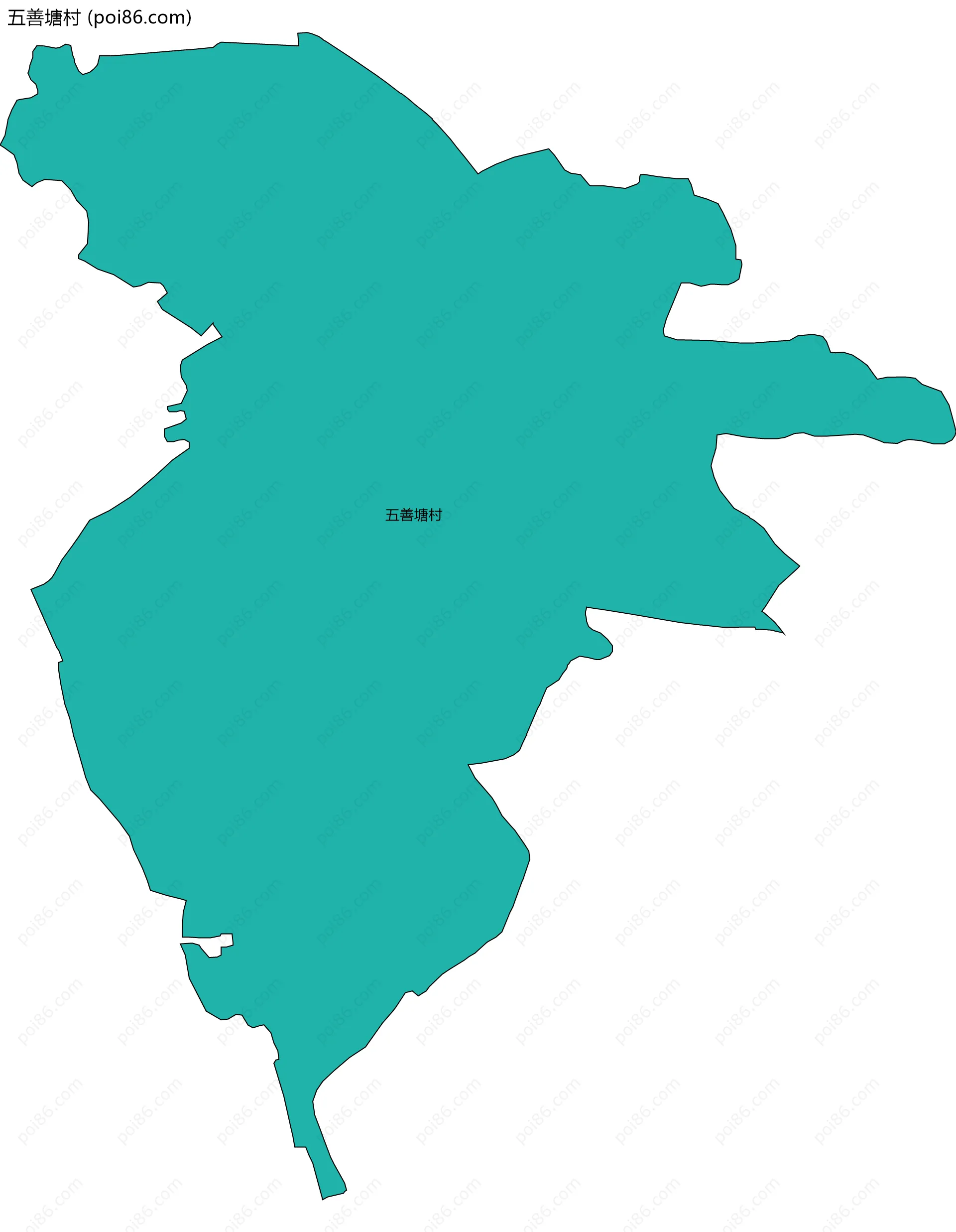 五善塘村边界地图