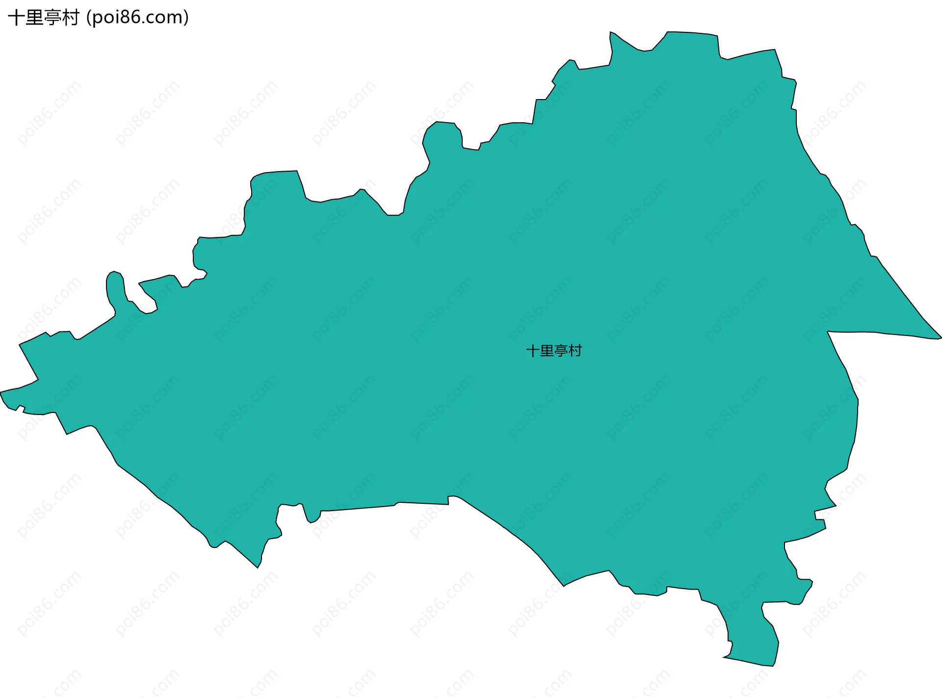 十里亭村边界地图