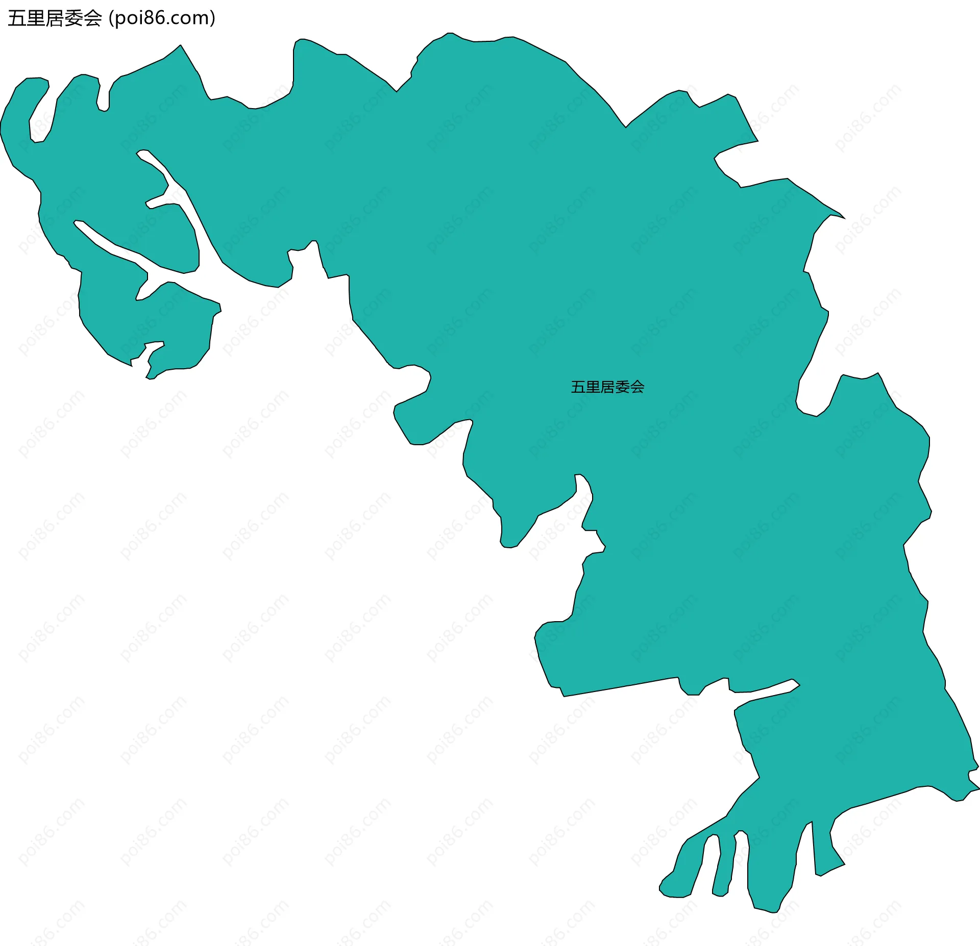 五里居委会边界地图