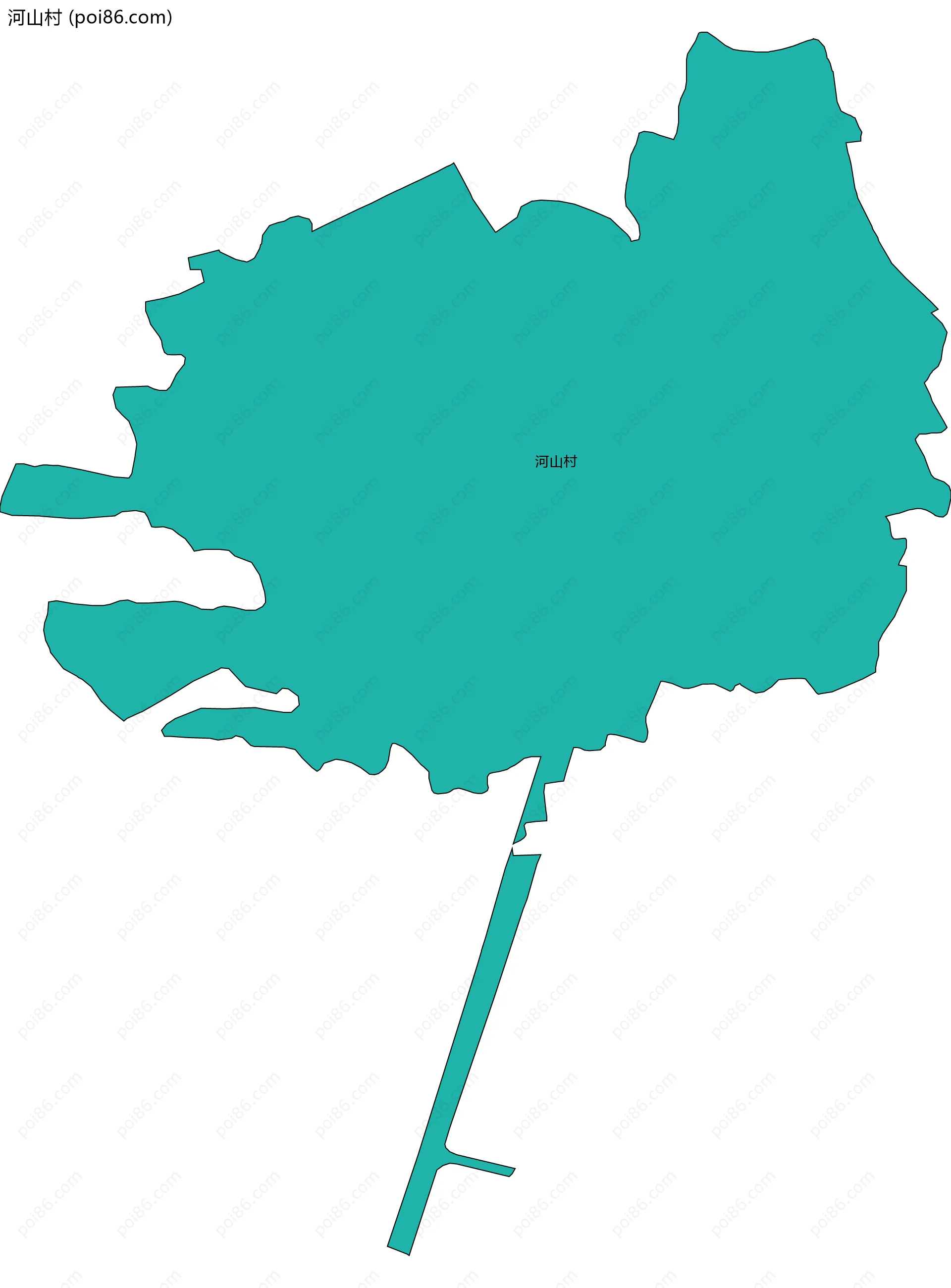 河山村边界地图