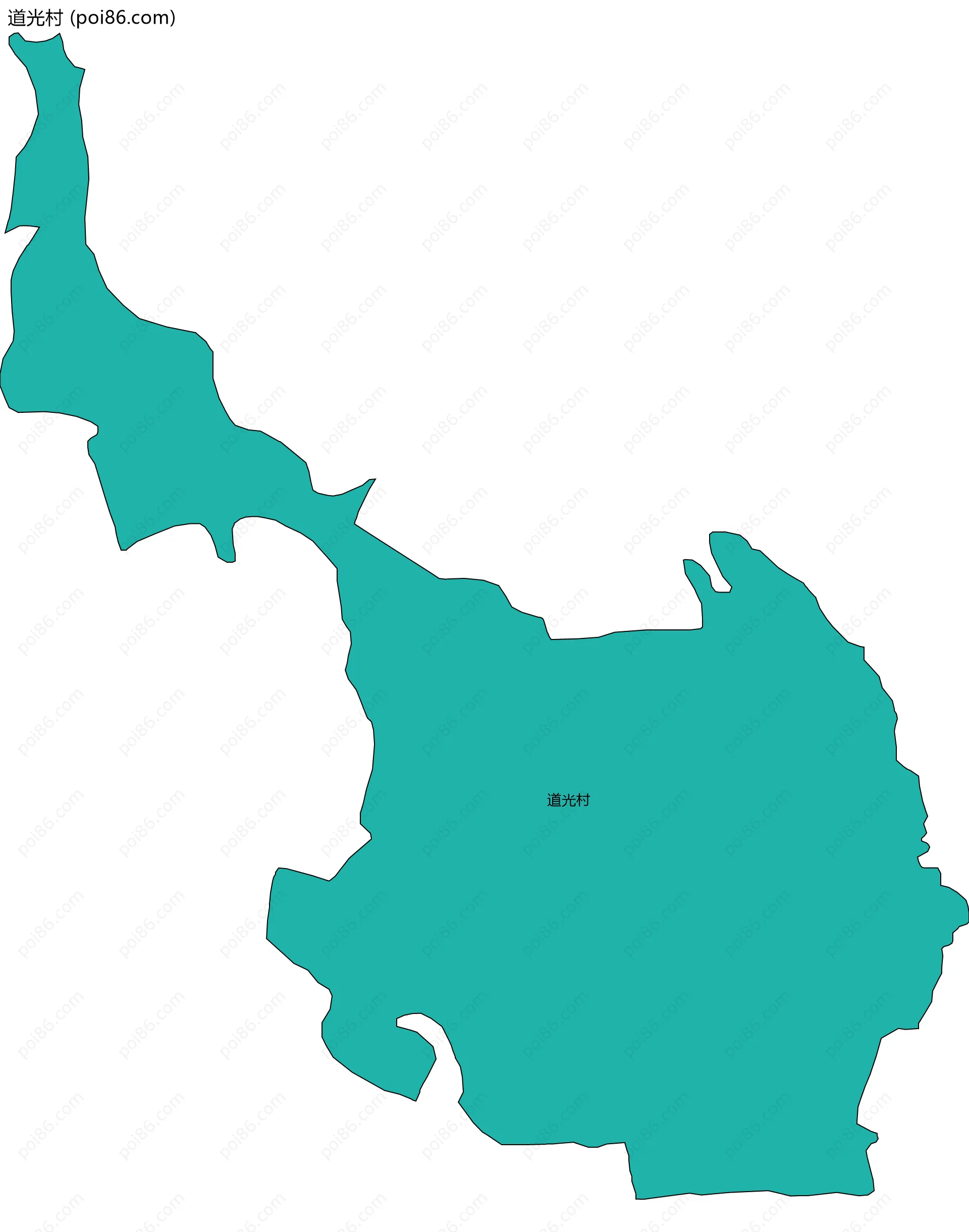 道光村边界地图