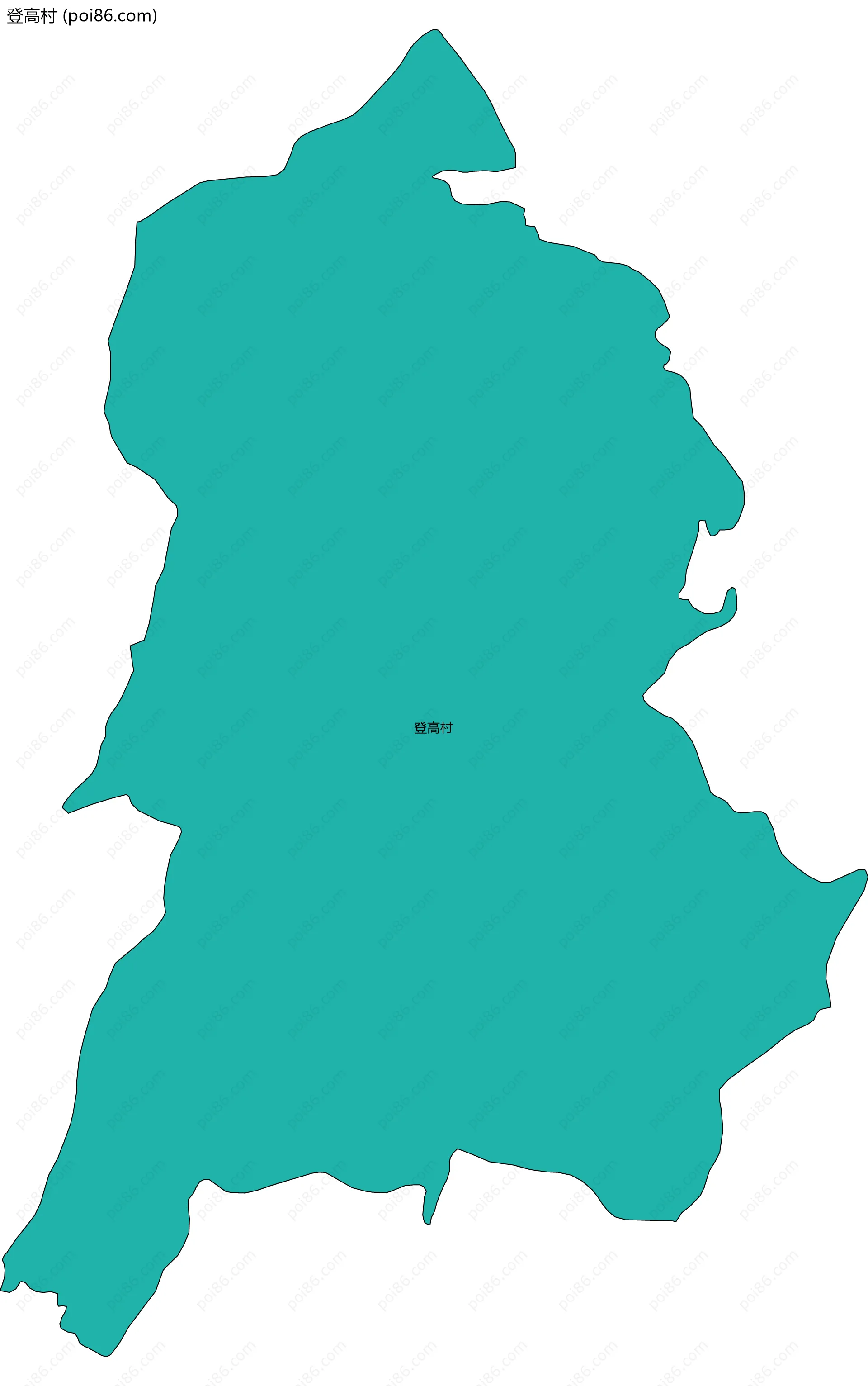 登高村边界地图