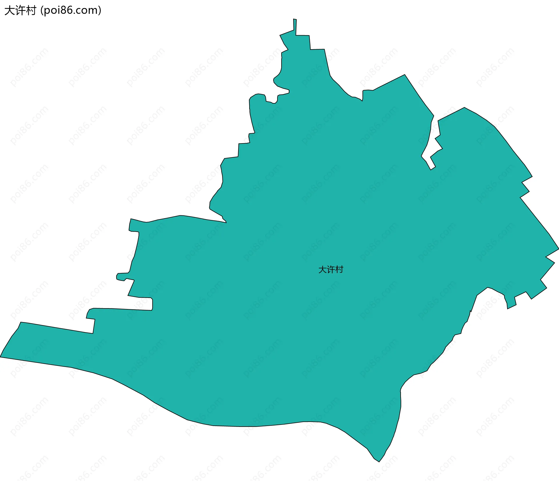 大许村边界地图