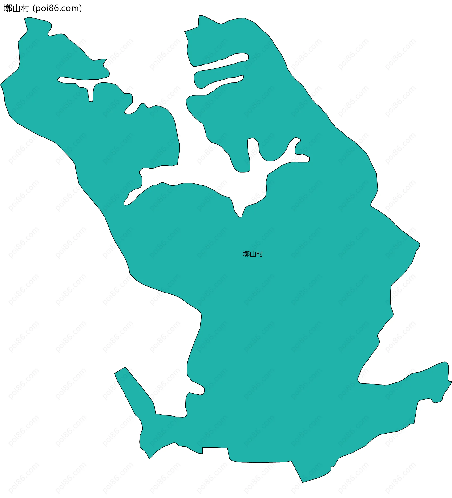 墎山村边界地图